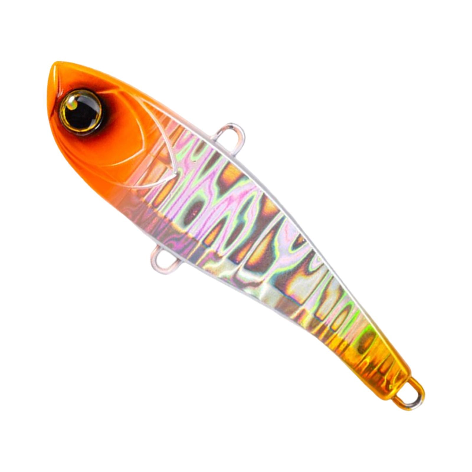 1x Fishing Lure Rattling Sinking Vibration 3D Eyes Swimbait Orange 52mm 10g