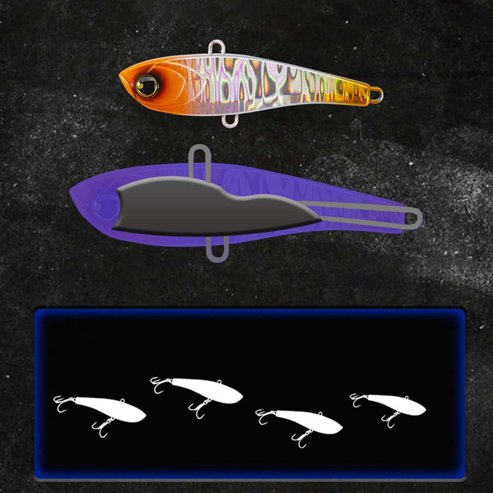 1x Fishing Lure Rattling Sinking Vibration 3D Eyes Swimbait Black 52mm 10g
