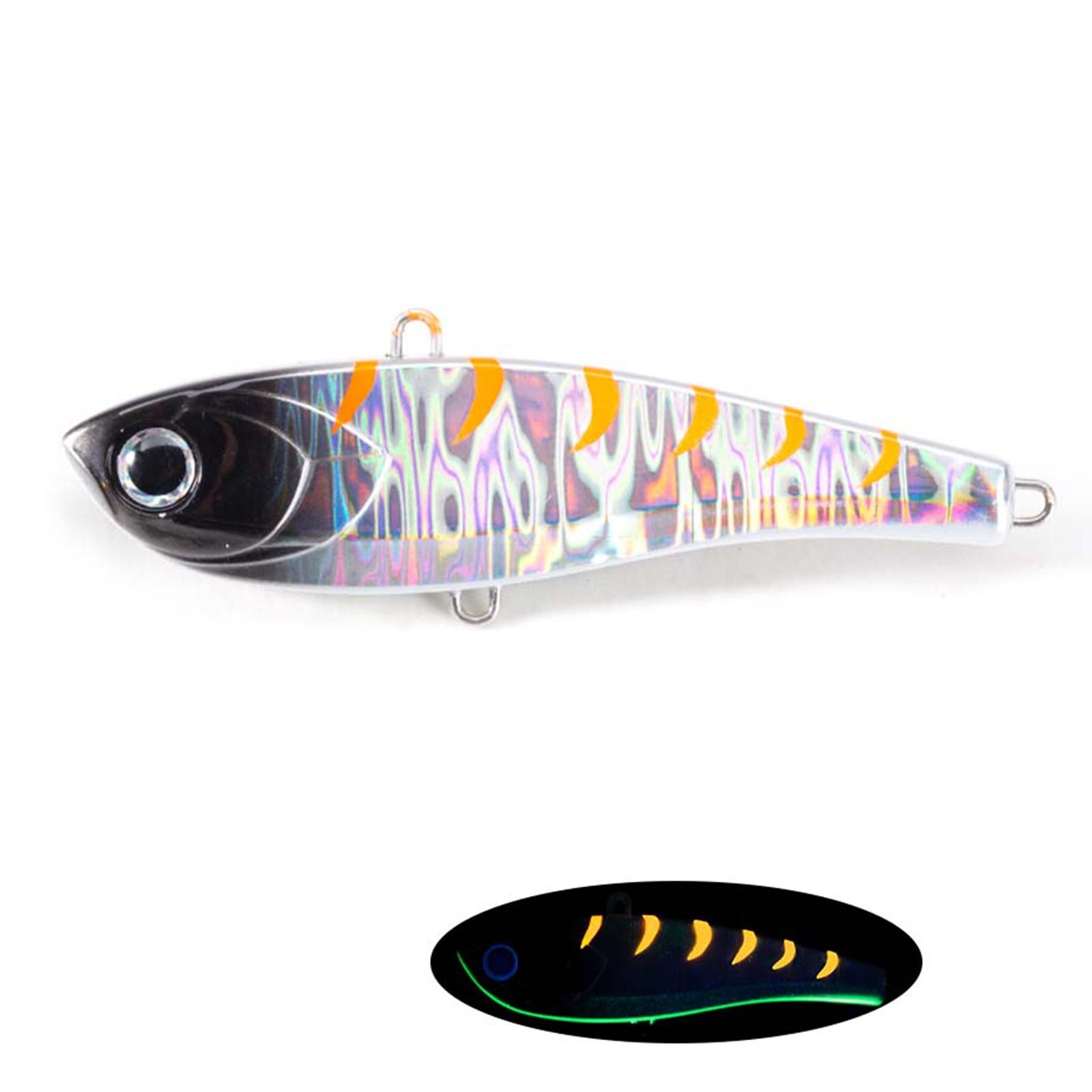 1x Fishing Lure Rattling Sinking Vibration 3D Eyes Swimbait Black 52mm 10g