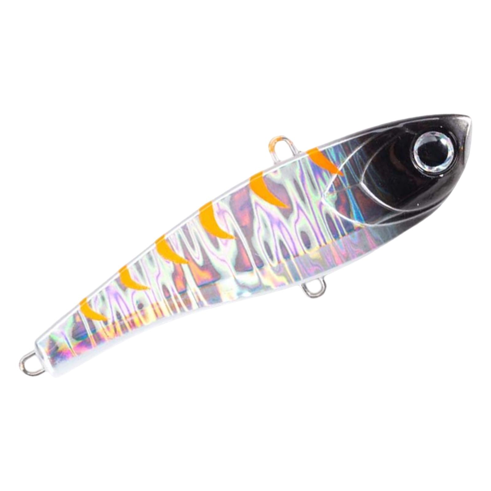 1x Fishing Lure Rattling Sinking Vibration 3D Eyes Swimbait Black 52mm 10g