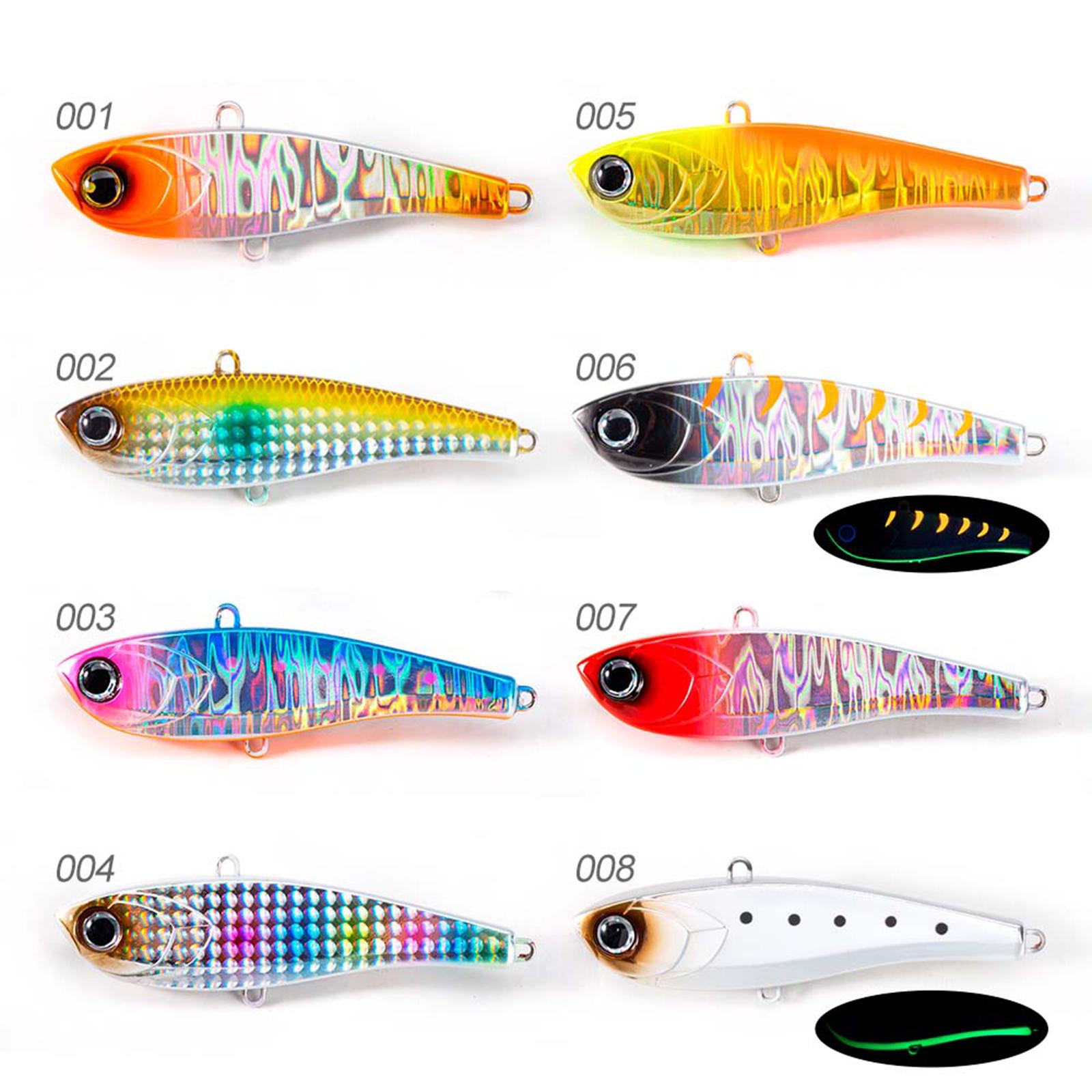 1x Fishing Lure Rattling Sinking Vibration 3D Eyes Swimbait Black 85mm 34g