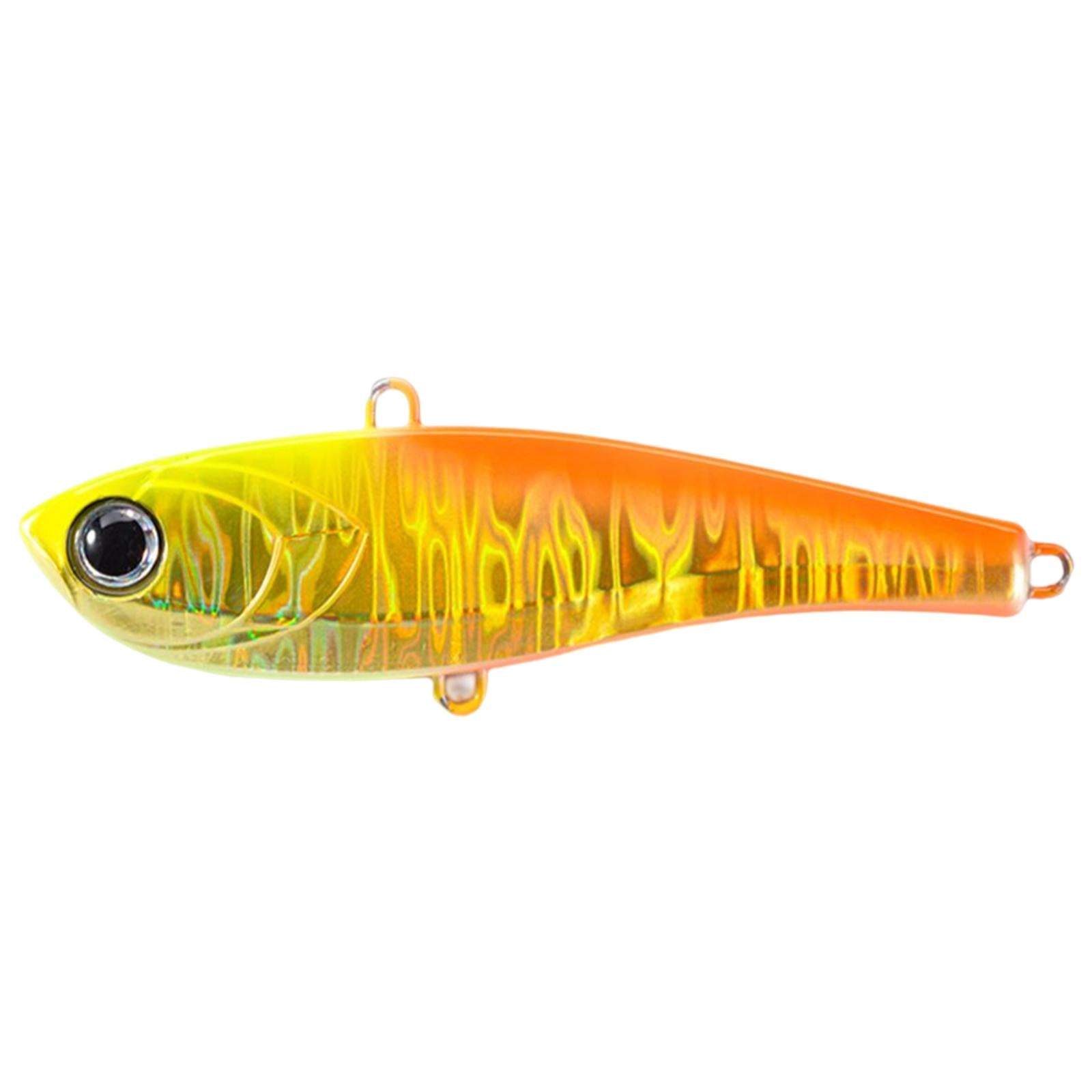 1x Fishing Lure Rattling Sinking Vibration 3D Eyes Swimbait Yellow 52mm 10g
