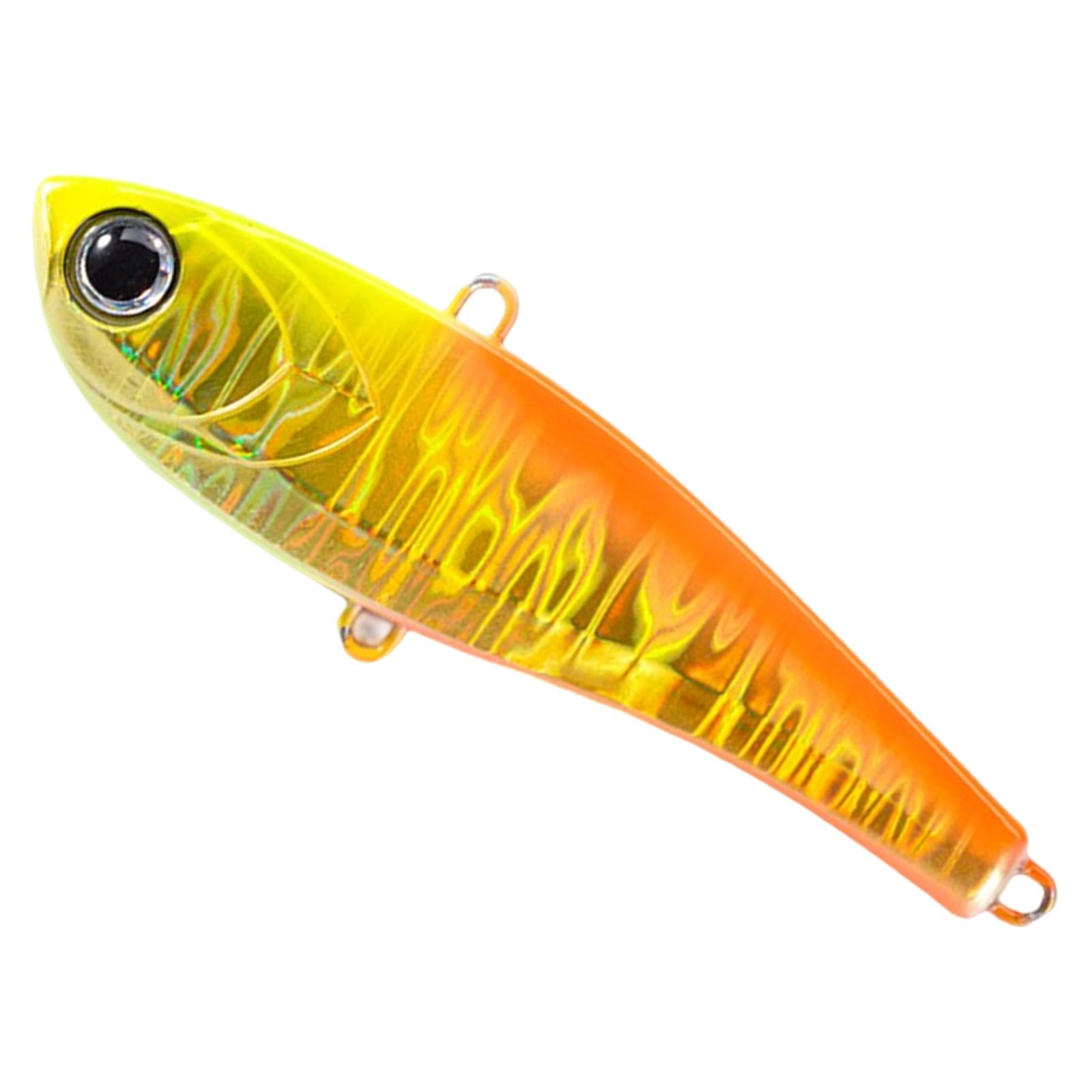 1x Fishing Lure Rattling Sinking Vibration 3D Eyes Swimbait Yellow 85mm 34g