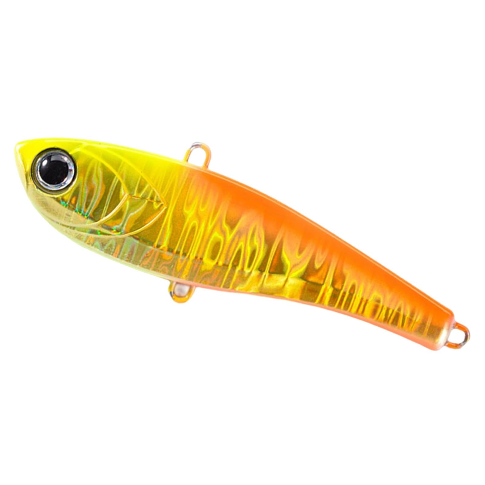 1x Fishing Lure Rattling Sinking Vibration 3D Eyes Swimbait Yellow 85mm 34g