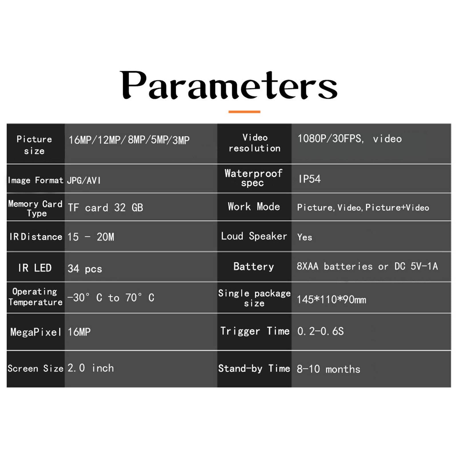 16MP Trail Hunting Camera 120 Degree Angle IR Lights for Wildlife Monitoring