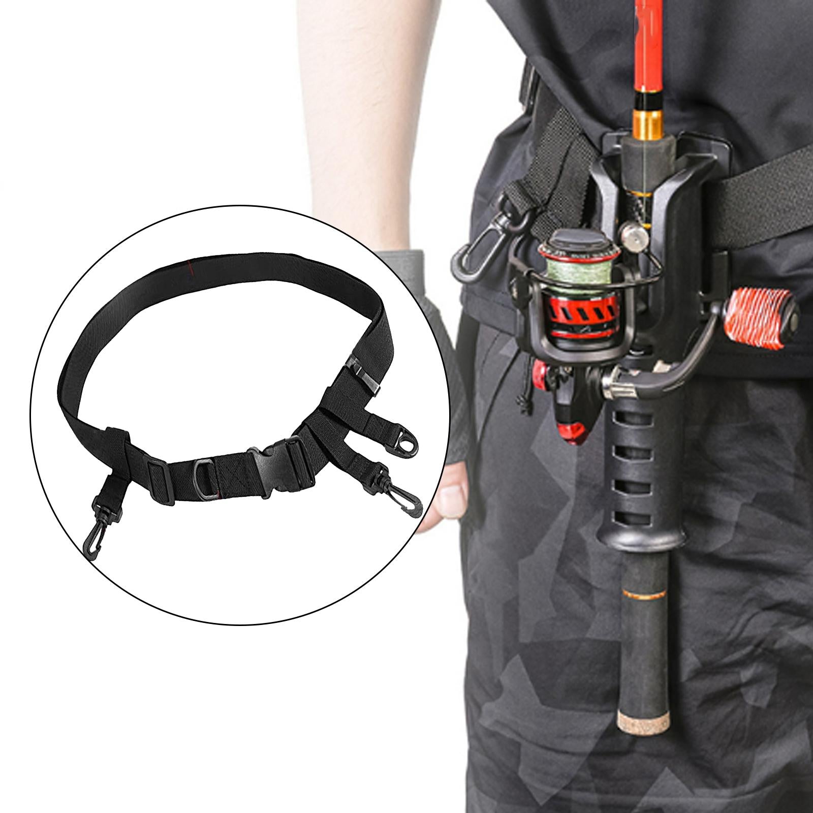 1 Piece Fishing Waist Belt Adjustable Lightweight for Boat Sea Fishing