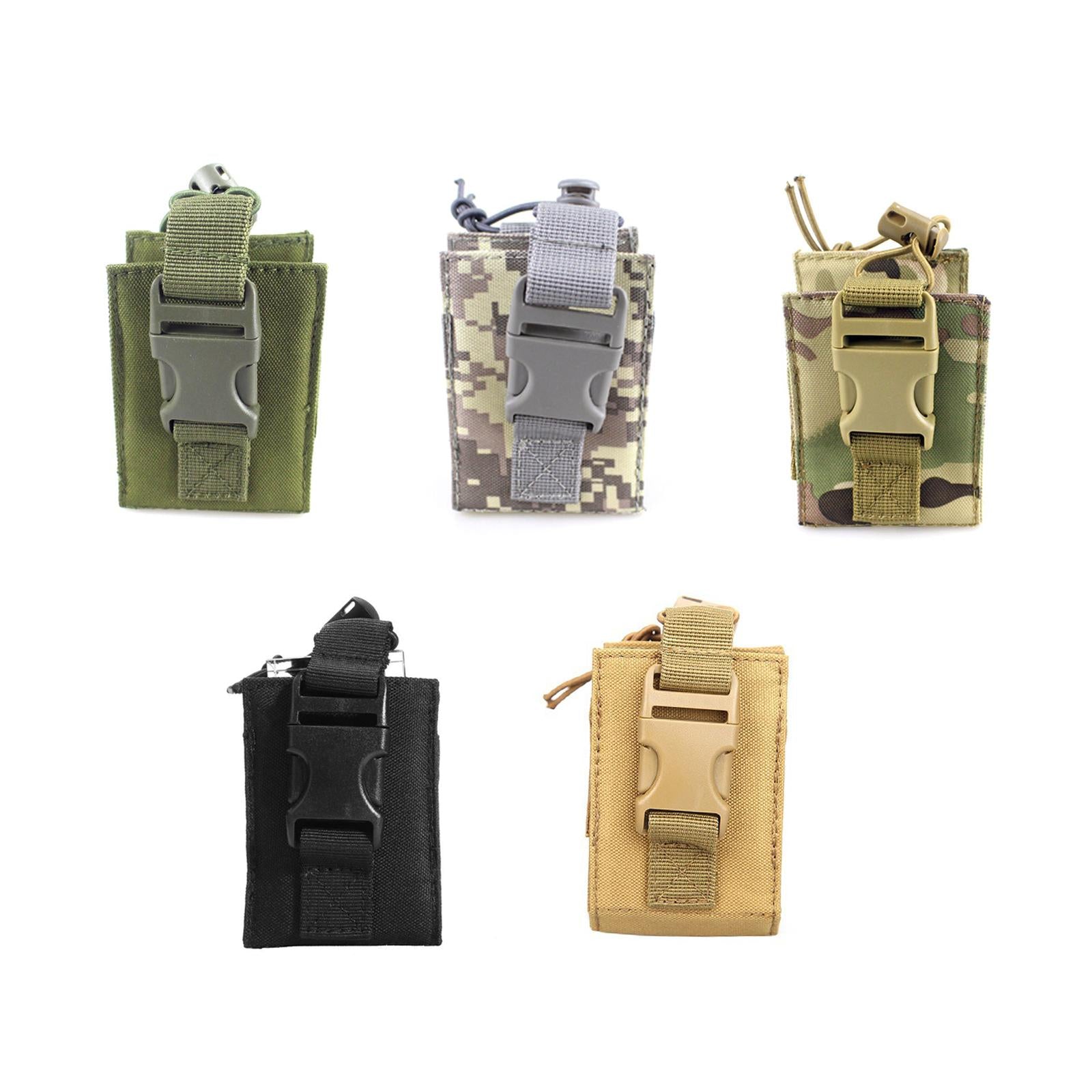 1PC Radio Pouch Holder Lightweight Portable Waist Bag Universal for Camping Black