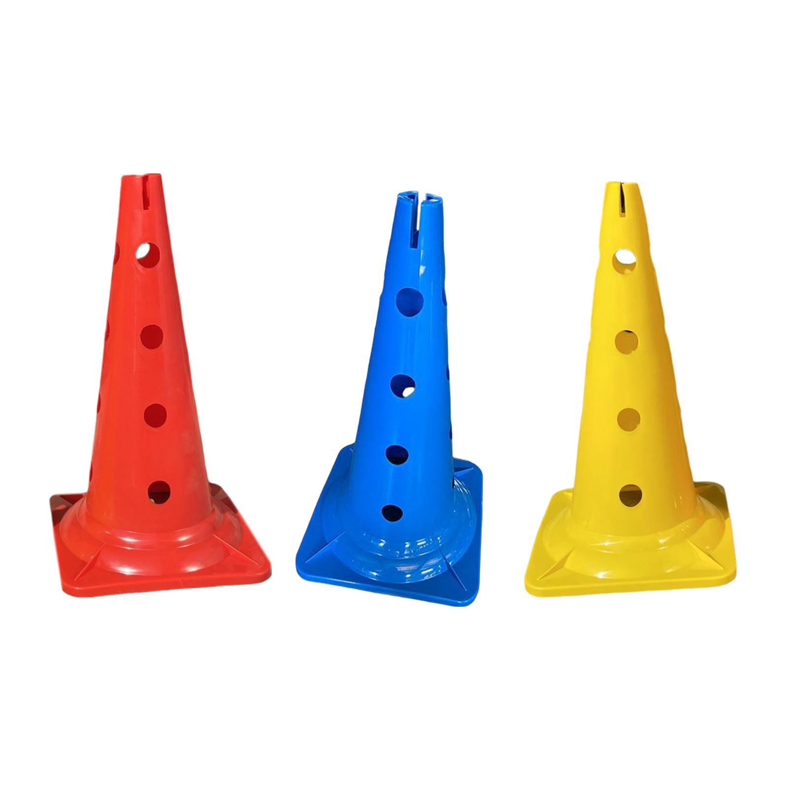 20 inch Thickened Sport Training Cone with Hole for Soccer Basketball Yellow
