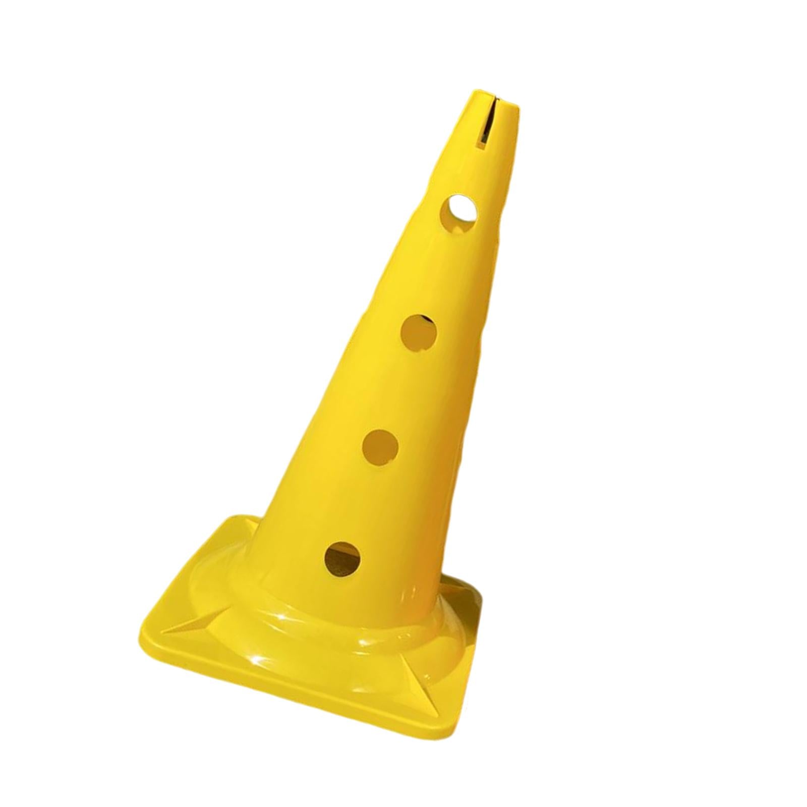 20 inch Thickened Sport Training Cone with Hole for Soccer Basketball Yellow