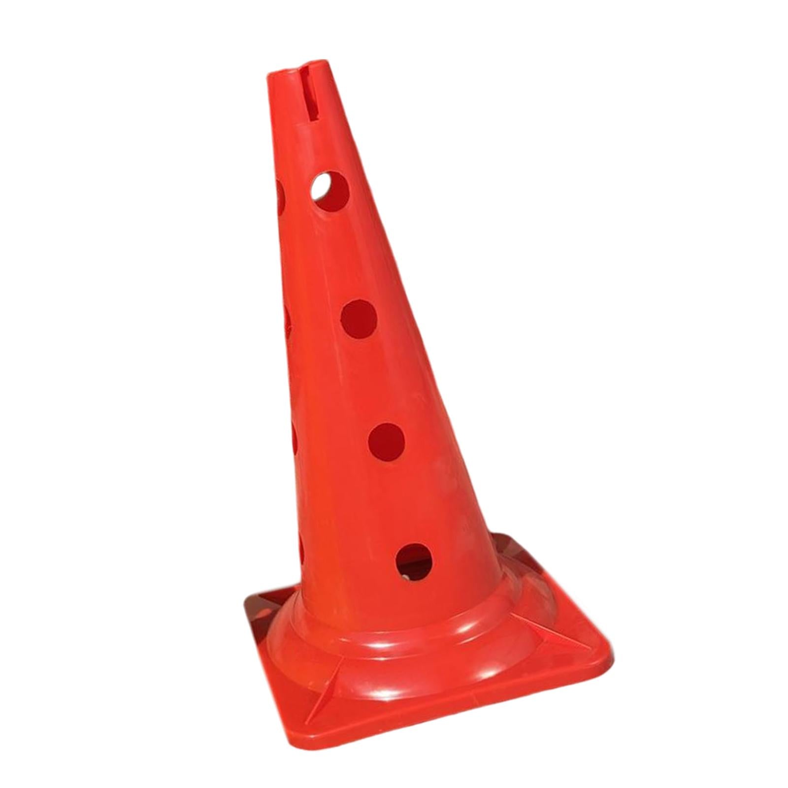 20 inch Thickened Sport Training Cone with Hole for Soccer Basketball Red