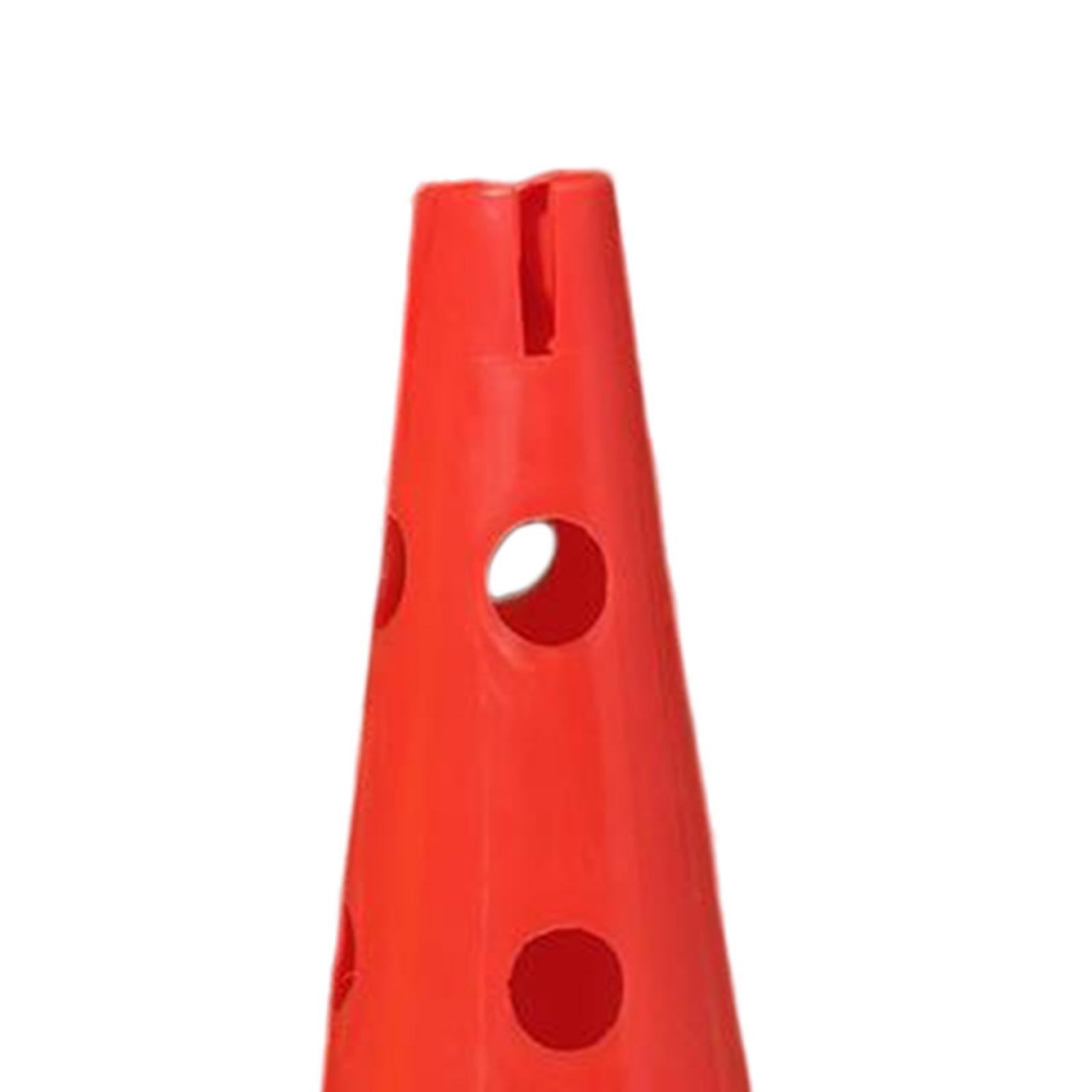 20 inch Thickened Sport Training Cone with Hole for Soccer Basketball Red