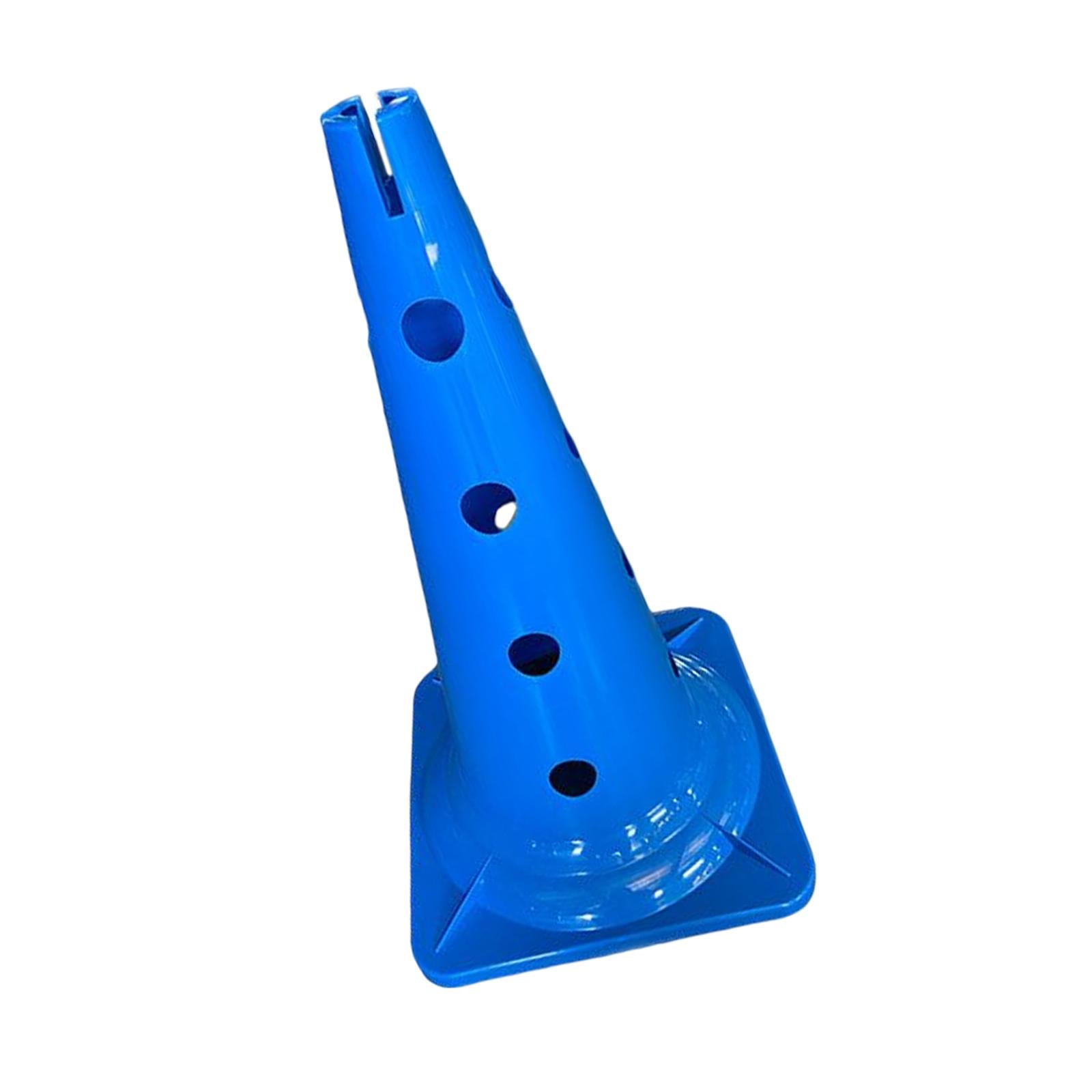 20 inch Thickened Sport Training Cone with Hole for Soccer Basketball Blue