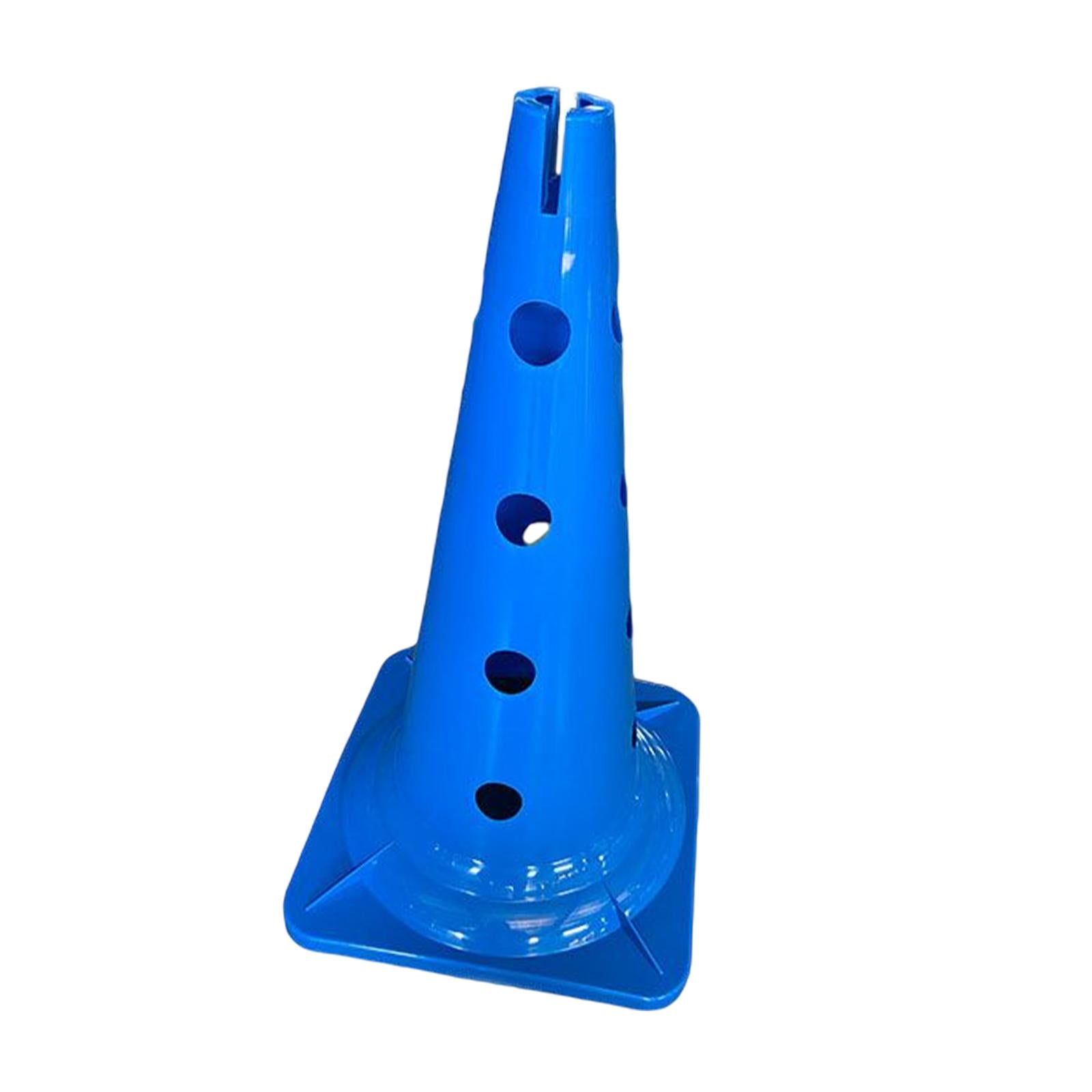 20 inch Thickened Sport Training Cone with Hole for Soccer Basketball Blue