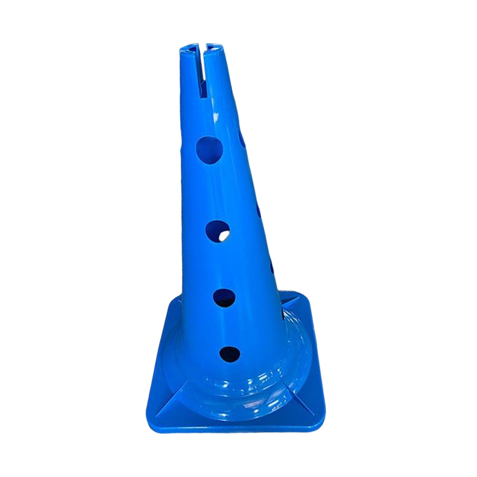 20 inch Thickened Sport Training Cone with Hole for Soccer Basketball Blue