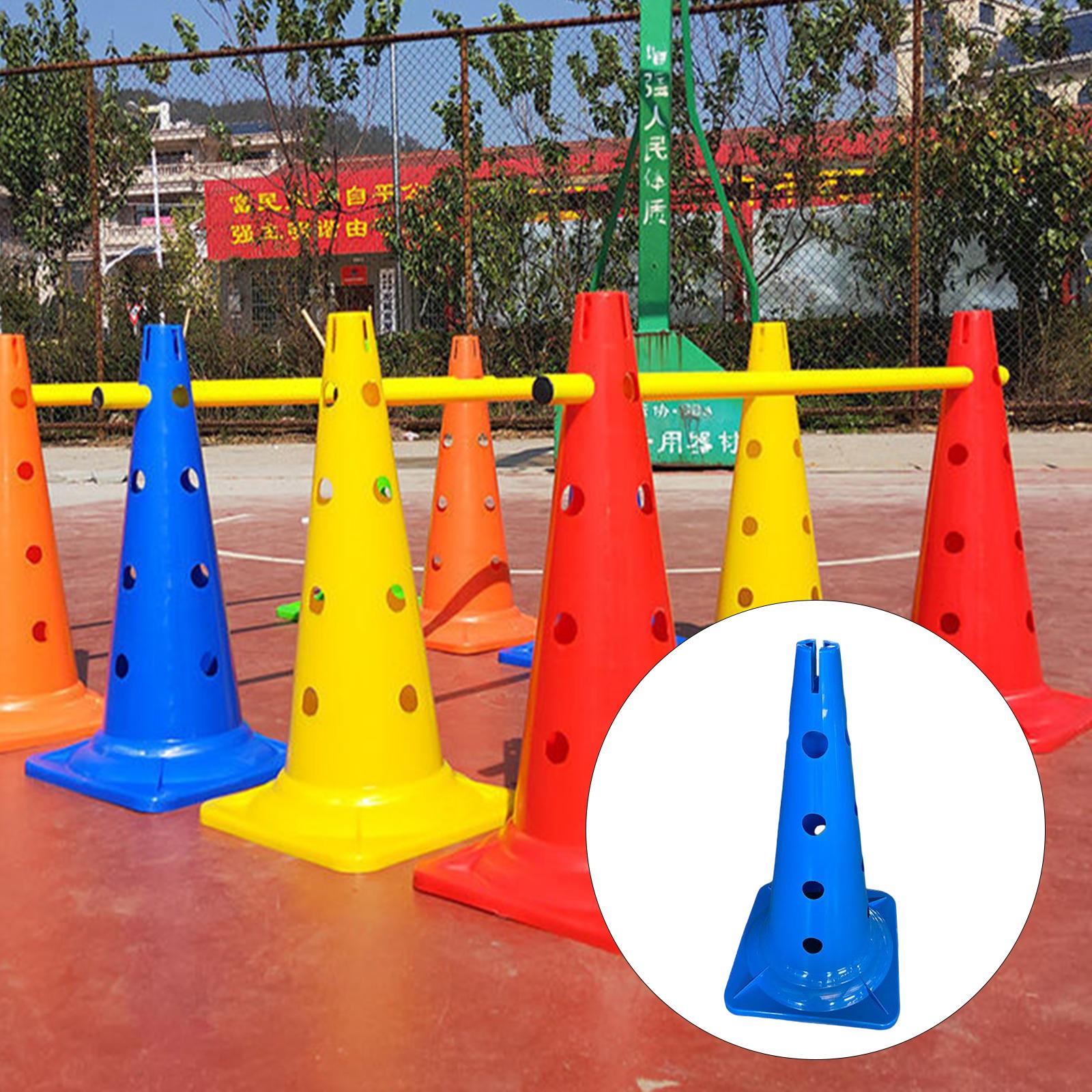 20 inch Thickened Sport Training Cone with Hole for Soccer Basketball Blue