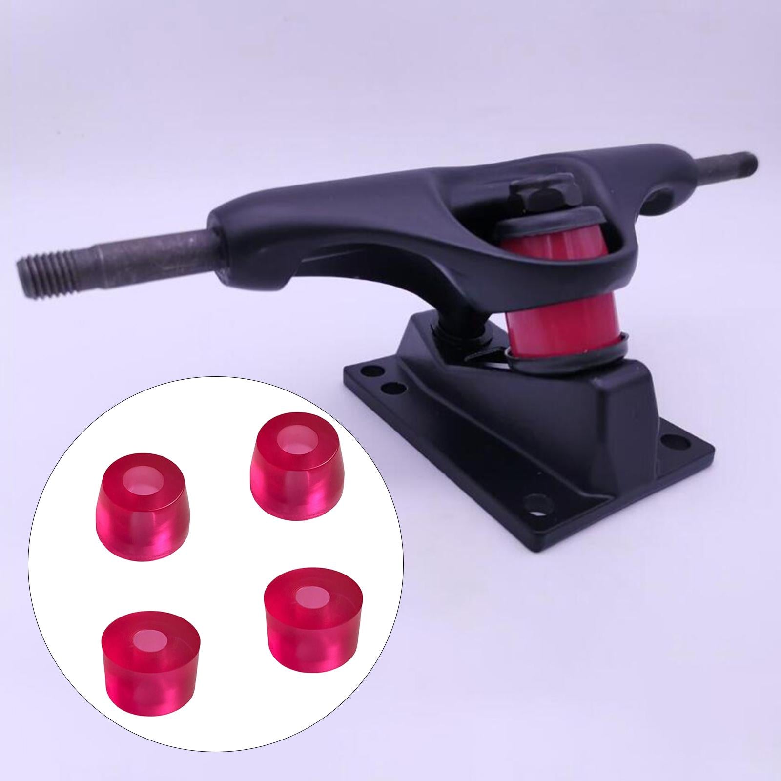 15mm Skateboard Truck Bushings High Elastic Top and Bottom Soft Red SHR88A