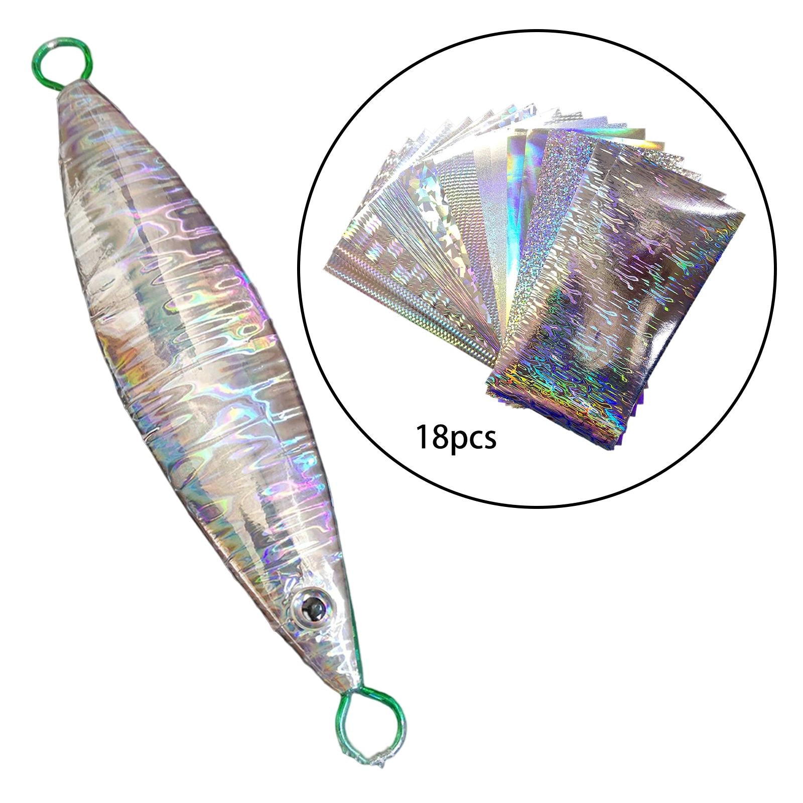 18x Holographic Fishing Flashing Tape Flasher Adhesive Waterproof