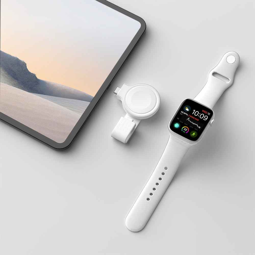 MOMAX GOLINK UD28 for Apple Watch Magnetic Wireless MFW Certified Charging Pad Type-C Smart Watch Charger