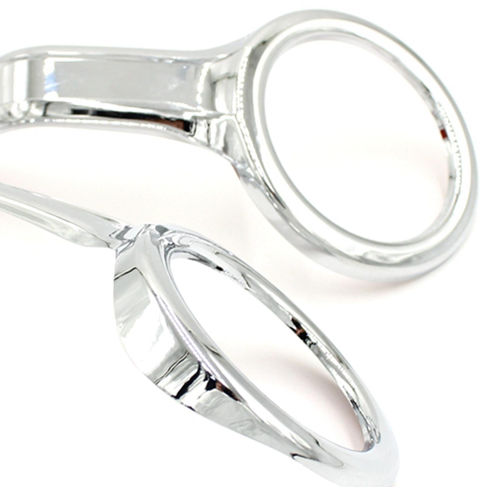 Motorcycle Fog Light Trim Rings Lamp Bezel Chrome Accessories