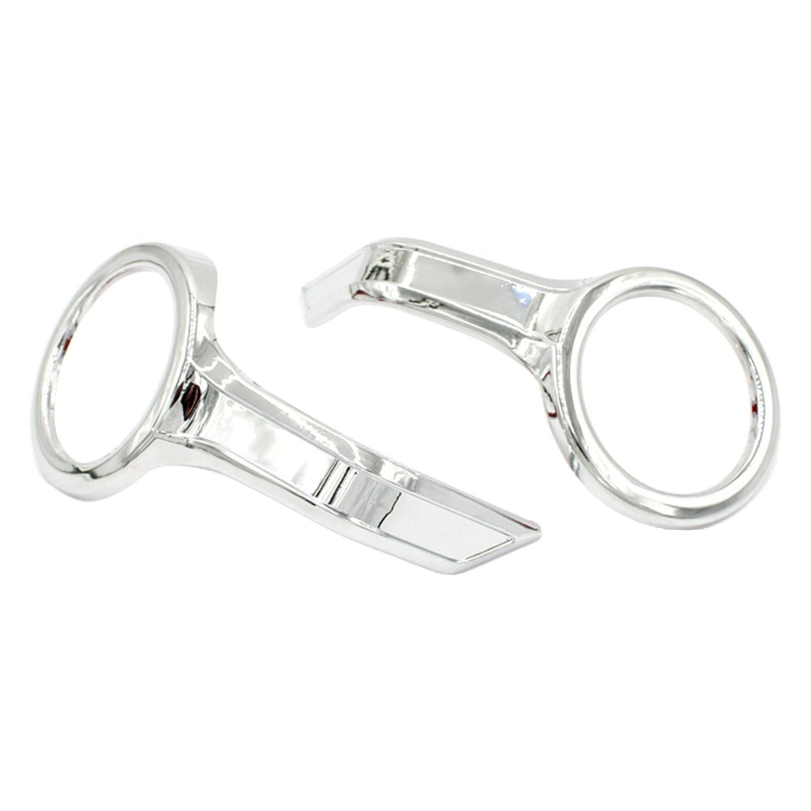 Motorcycle Fog Light Trim Rings Lamp Bezel Chrome Accessories