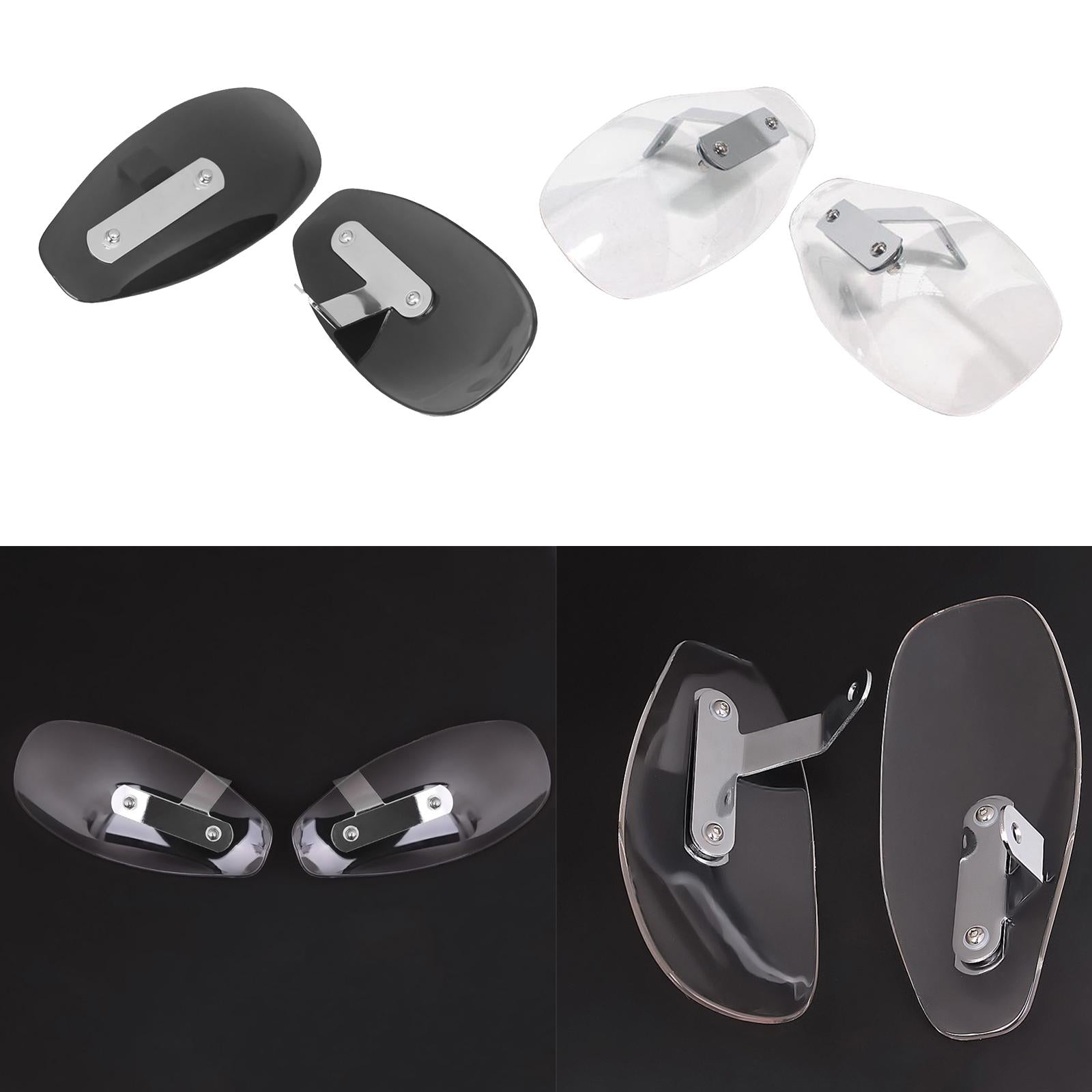 1 Pair Motorcycle Plastic Hand Guard Cold Wind Deflector Shield Black