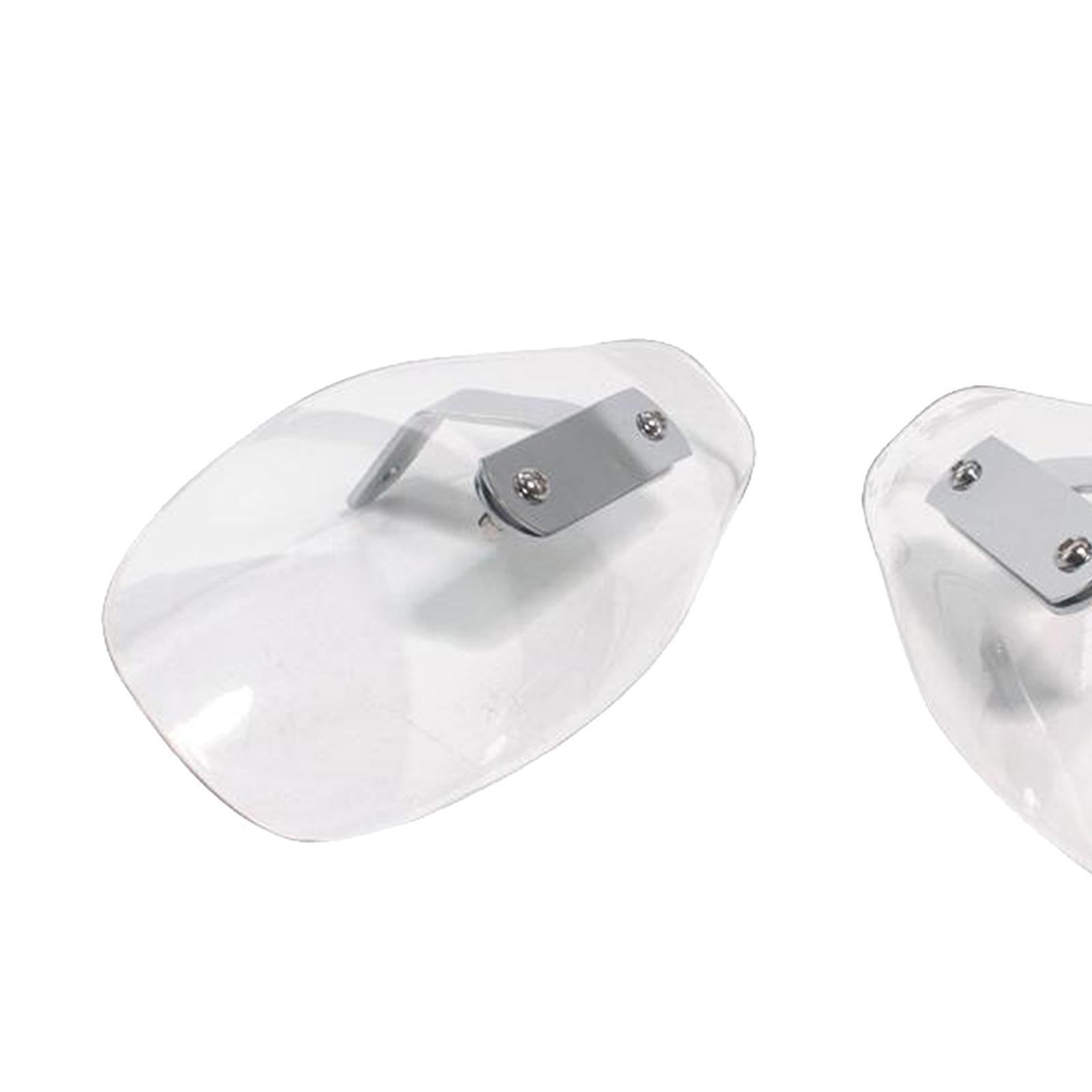 1 Pair Motorcycle Plastic Hand Guard Cold Wind Deflector Shield Transparent