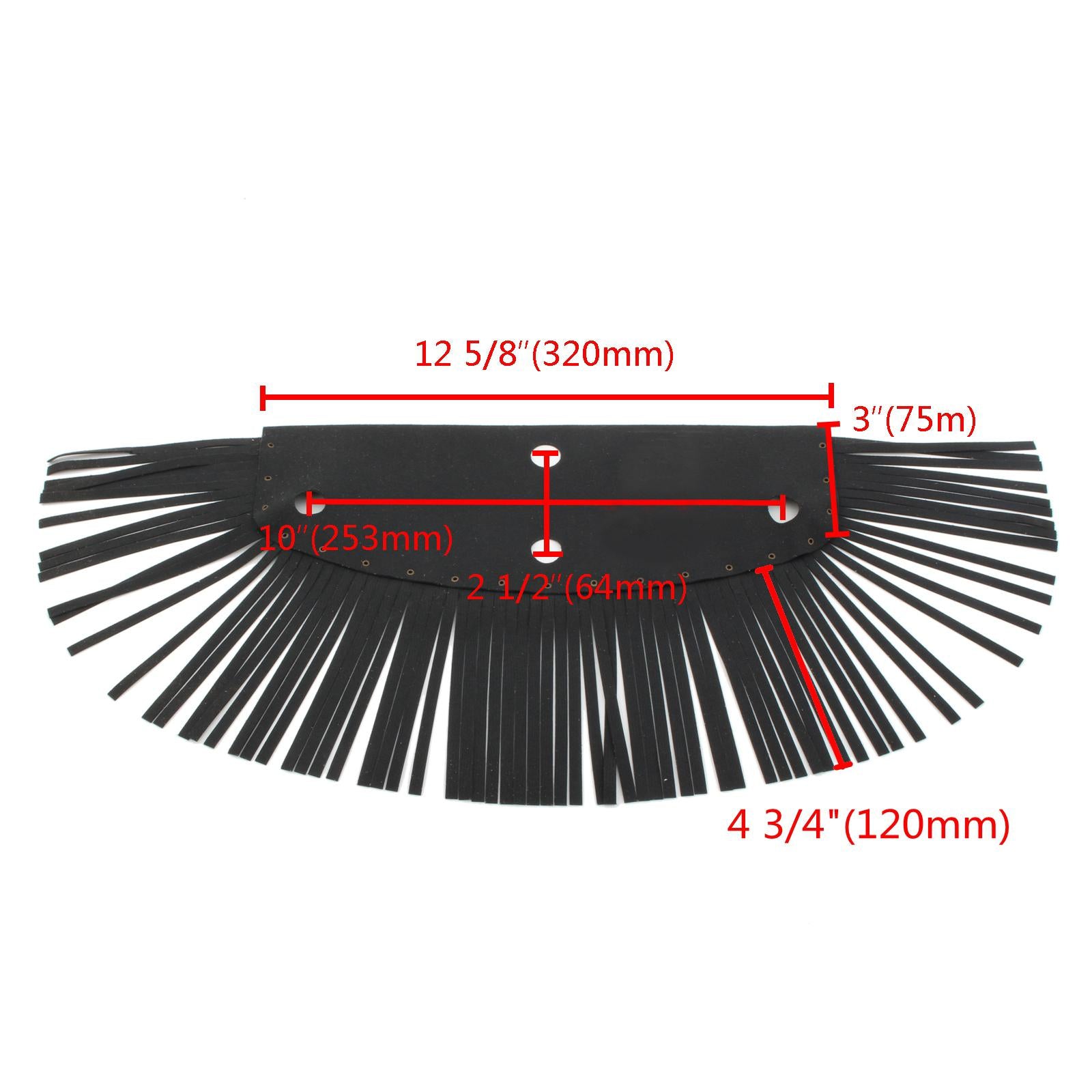 Black Driver Floorboard Fringe Cover for Motorcycle