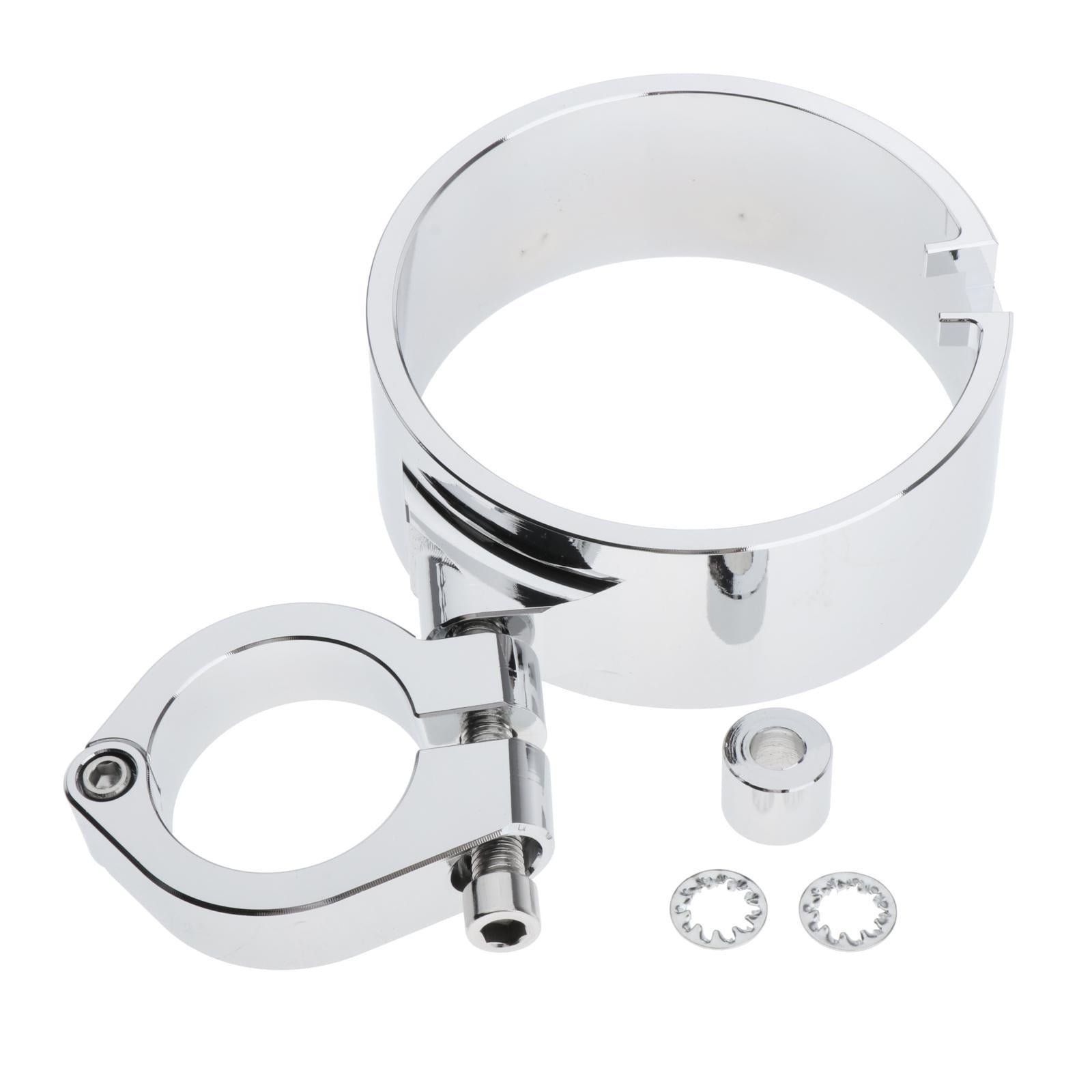 Motorcycle Speedometer Ring Side Mount Relocation Bracket For Harley Silver
