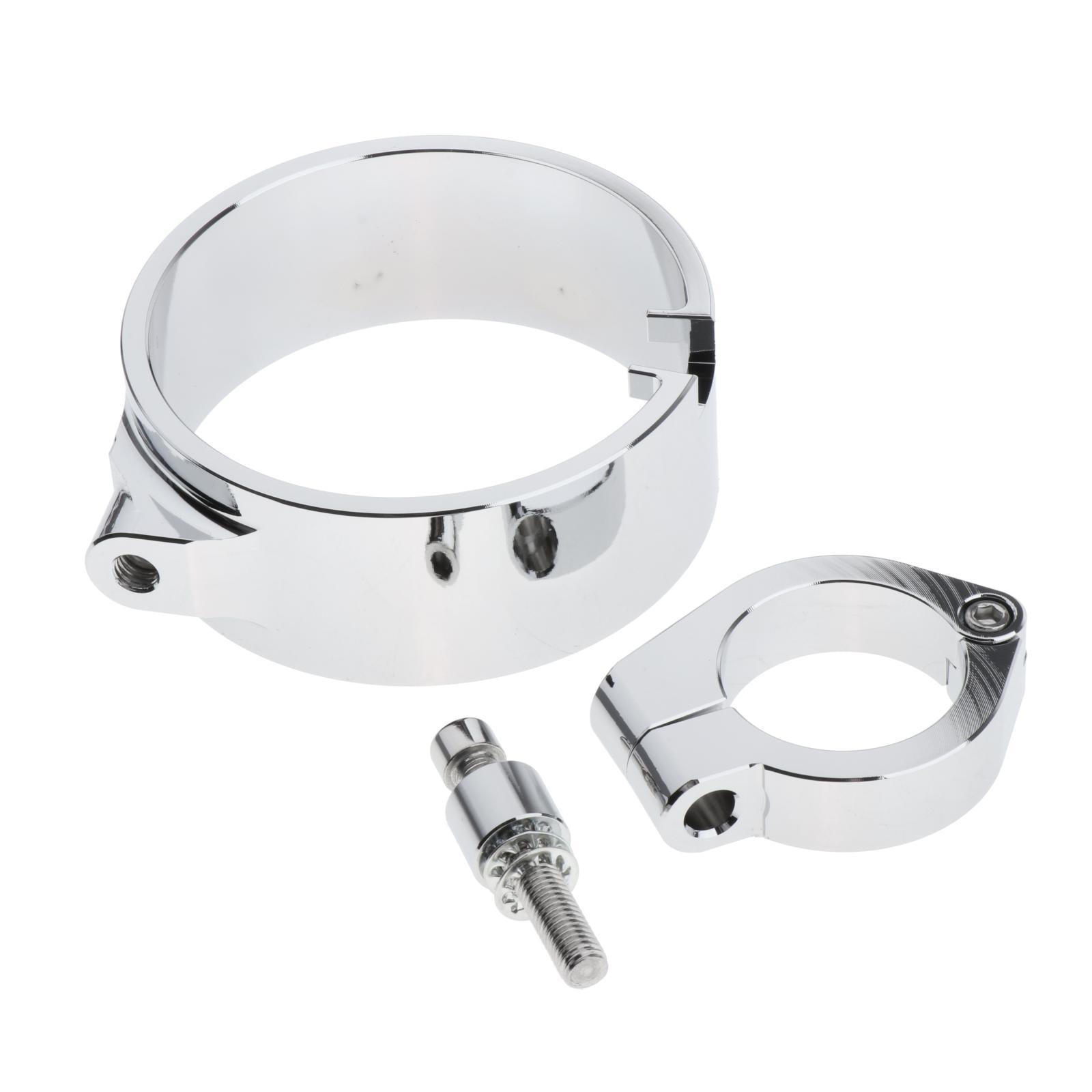 Motorcycle Speedometer Ring Side Mount Relocation Bracket For Harley Silver