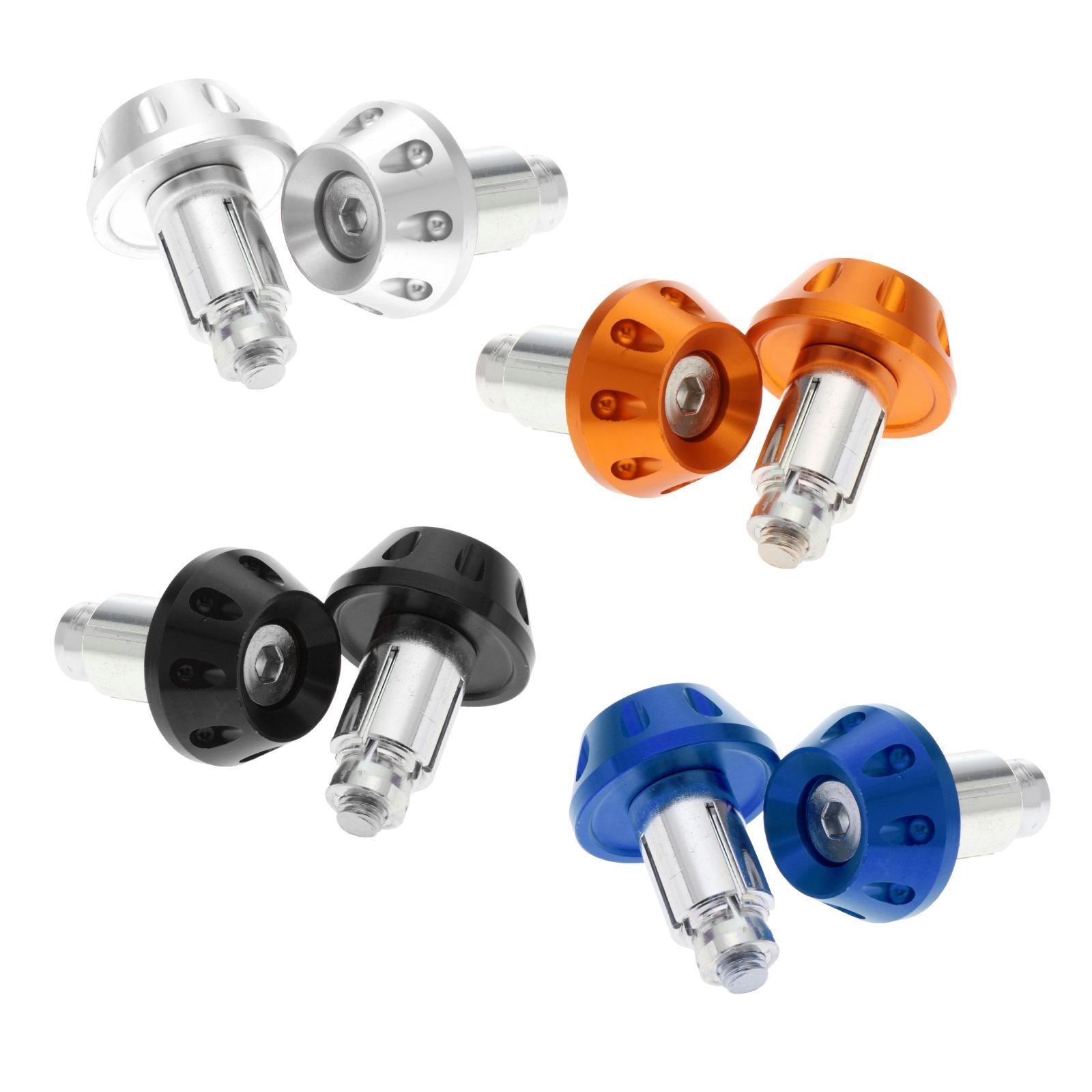 1 Pair Motorcycle Handlebar Grips Bar End Plug Universal Black