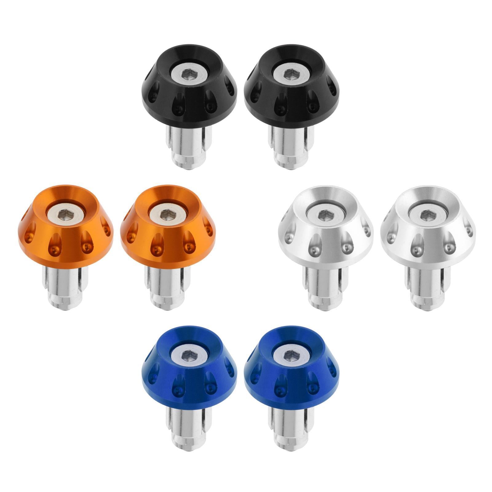 1 Pair Motorcycle Handlebar Grips Bar End Plug Universal Black