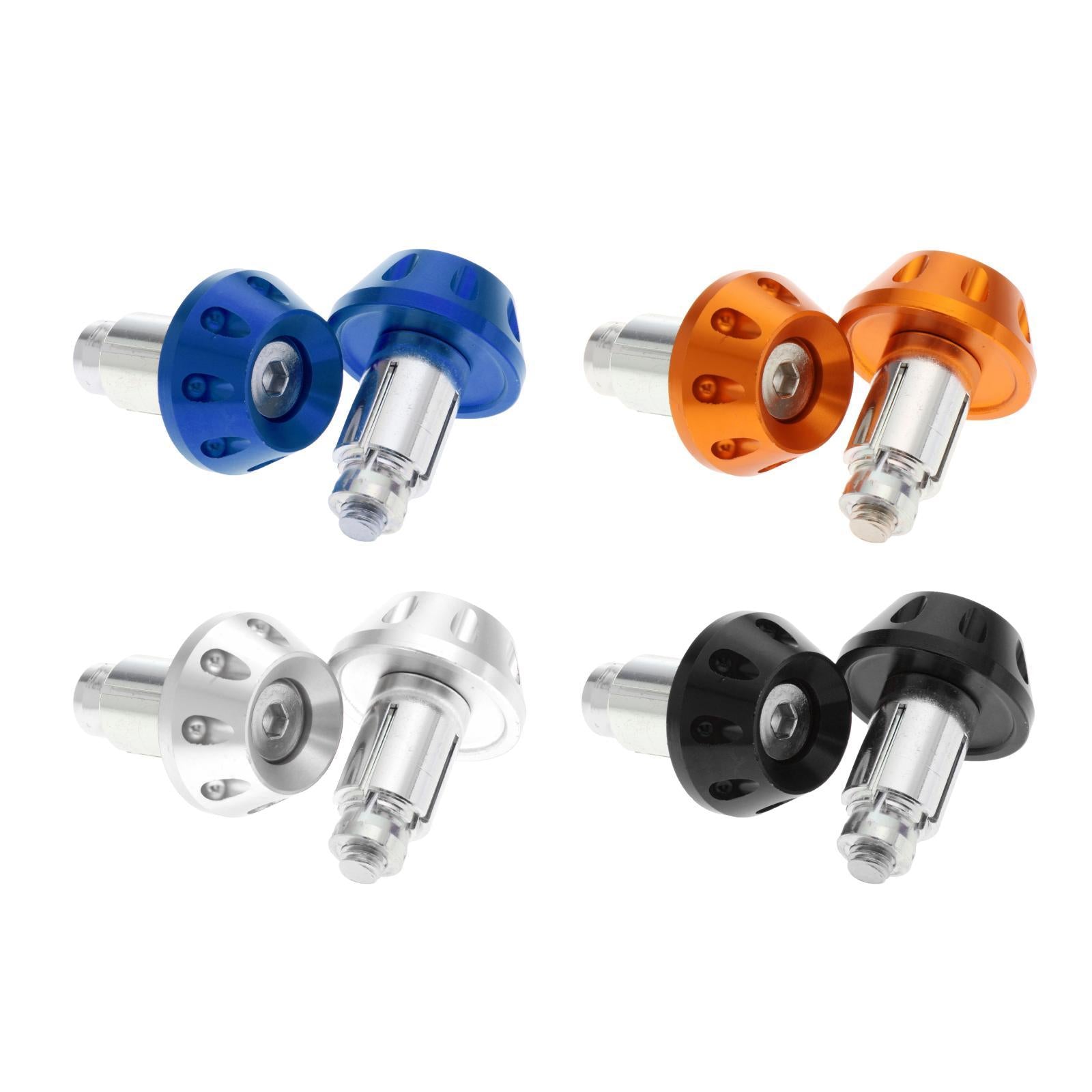 1 Pair Motorcycle Handlebar Grips Bar End Plug Universal Black