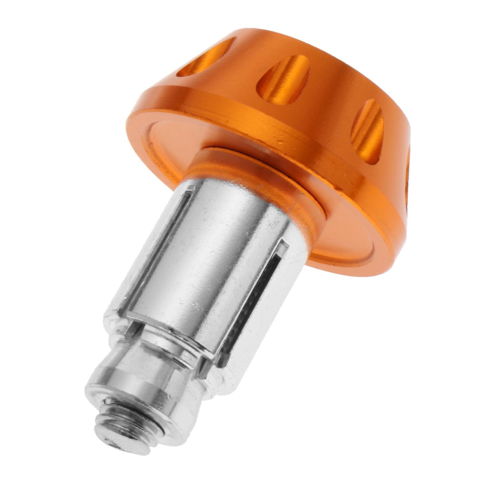 1 Pair Motorcycle Handlebar Grips Bar End Plug Universal Orange