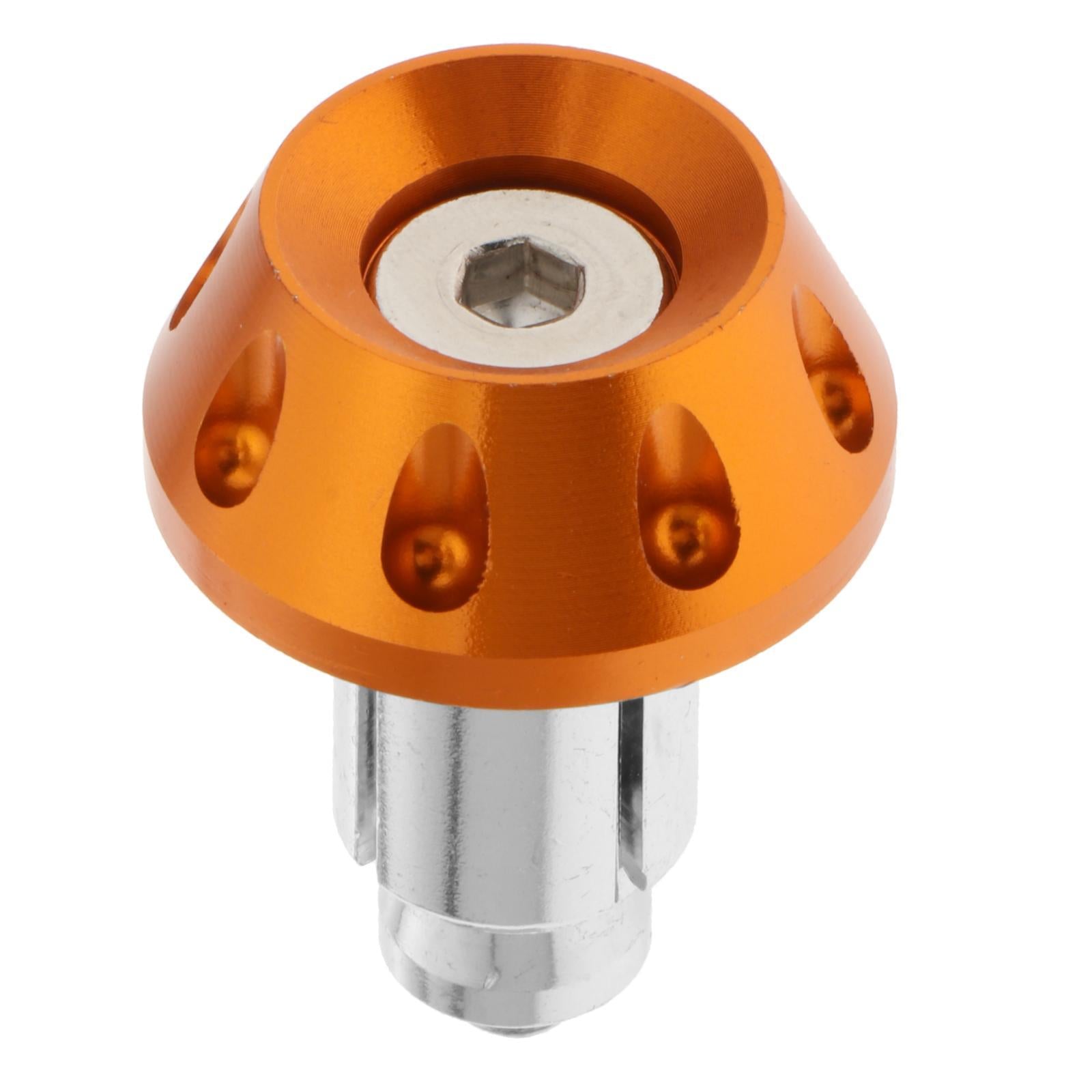 1 Pair Motorcycle Handlebar Grips Bar End Plug Universal Orange