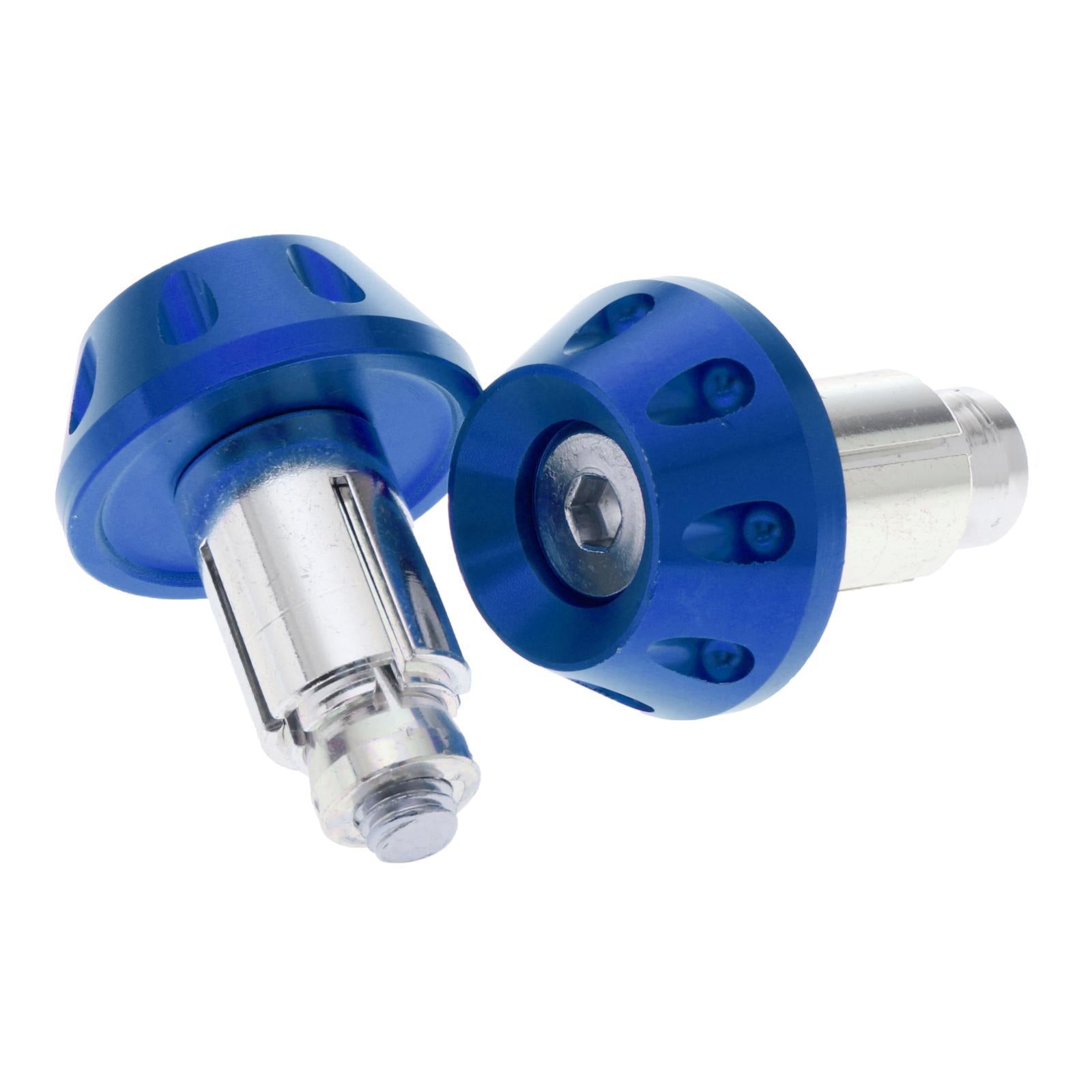 1 Pair Motorcycle Handlebar Grips Bar End Plug Universal Blue