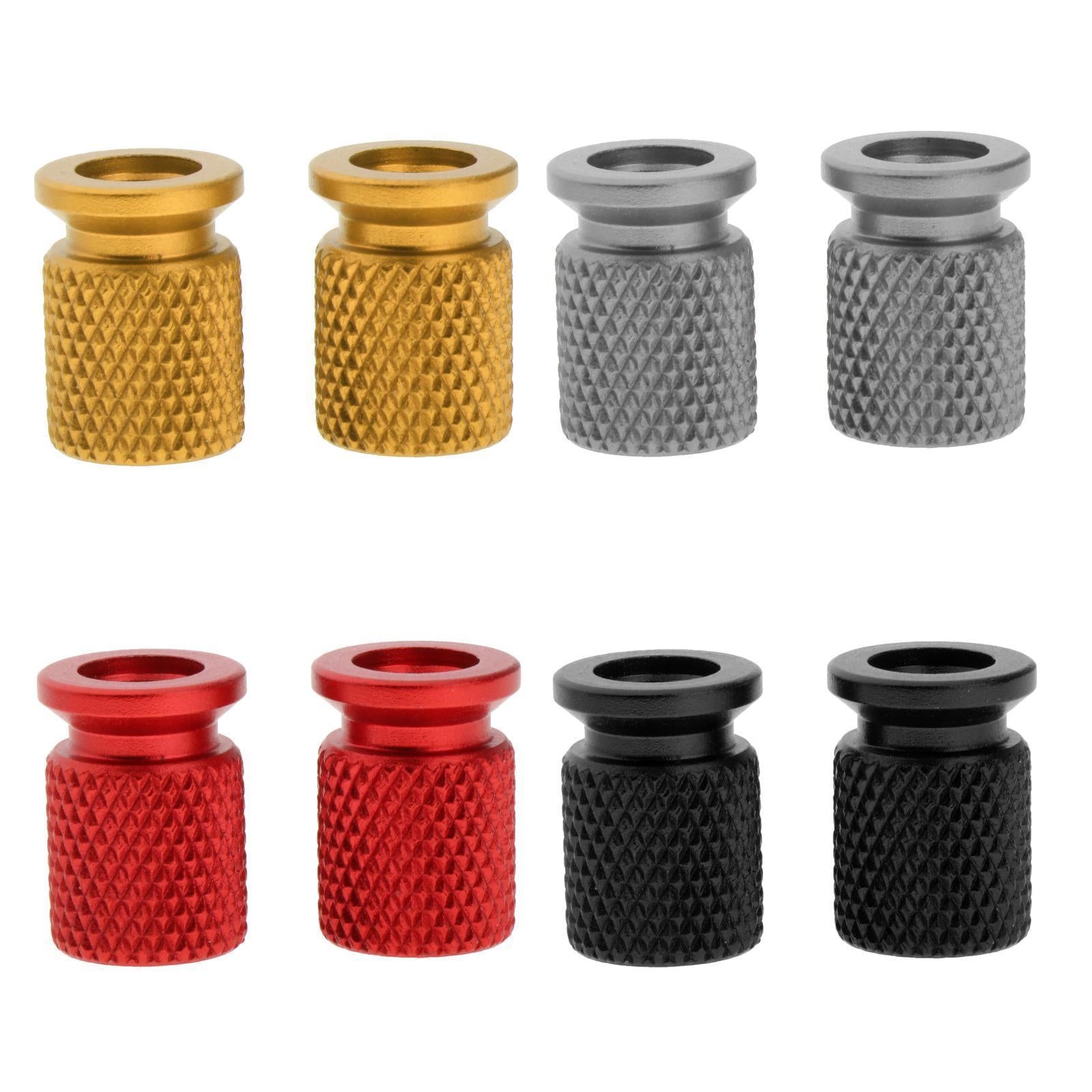 2Pcs Car Motorcycle Round Wheel Tire Stem Valve Caps 19x14mm Red