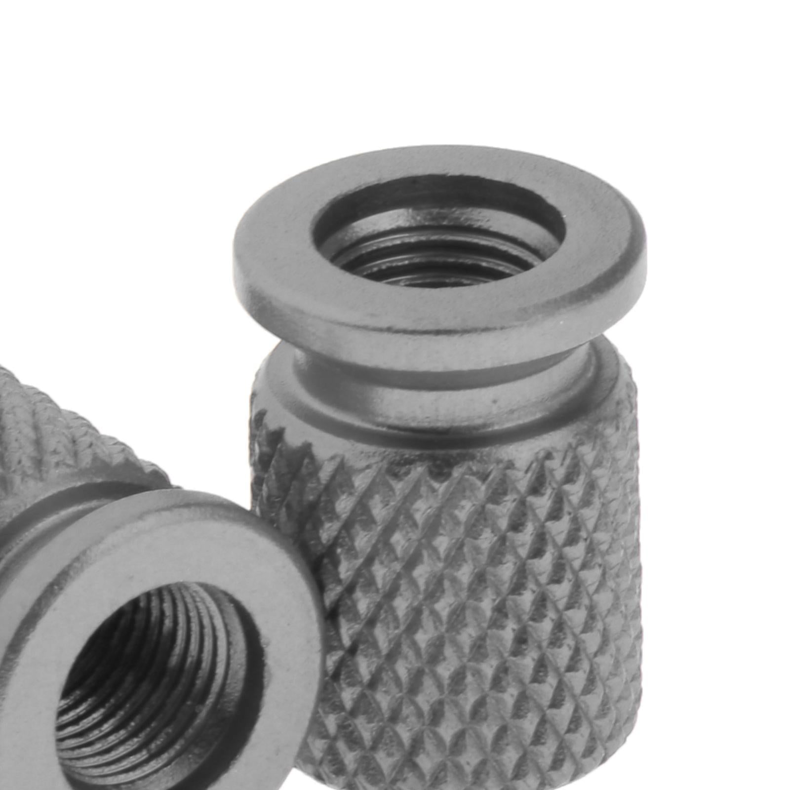 2Pcs Car Motorcycle Round Wheel Tire Stem Valve Caps 19x14mm Silver