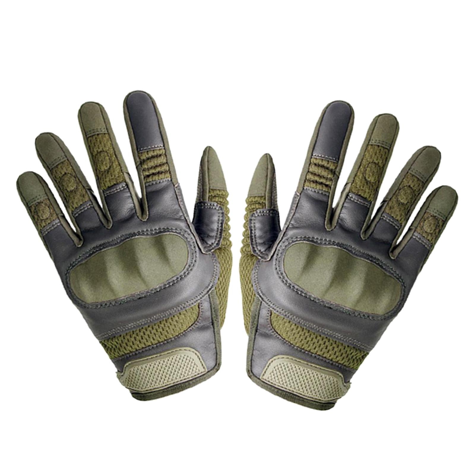 2xWinter Thermal Ski Gloves Touchscreen Waterproof Snow Gloves Army Green M