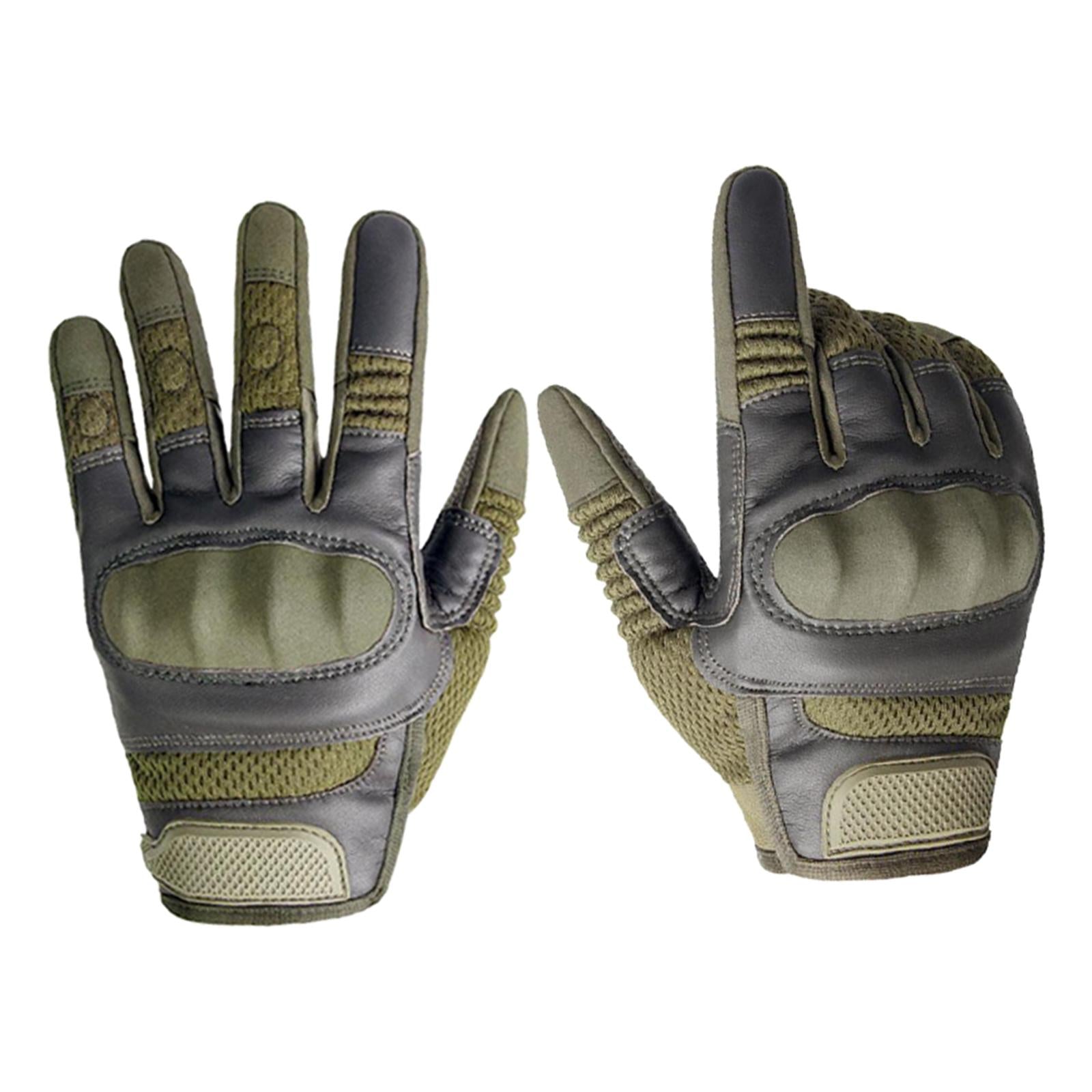 2xWinter Thermal Ski Gloves Touchscreen Waterproof Snow Gloves Army Green M