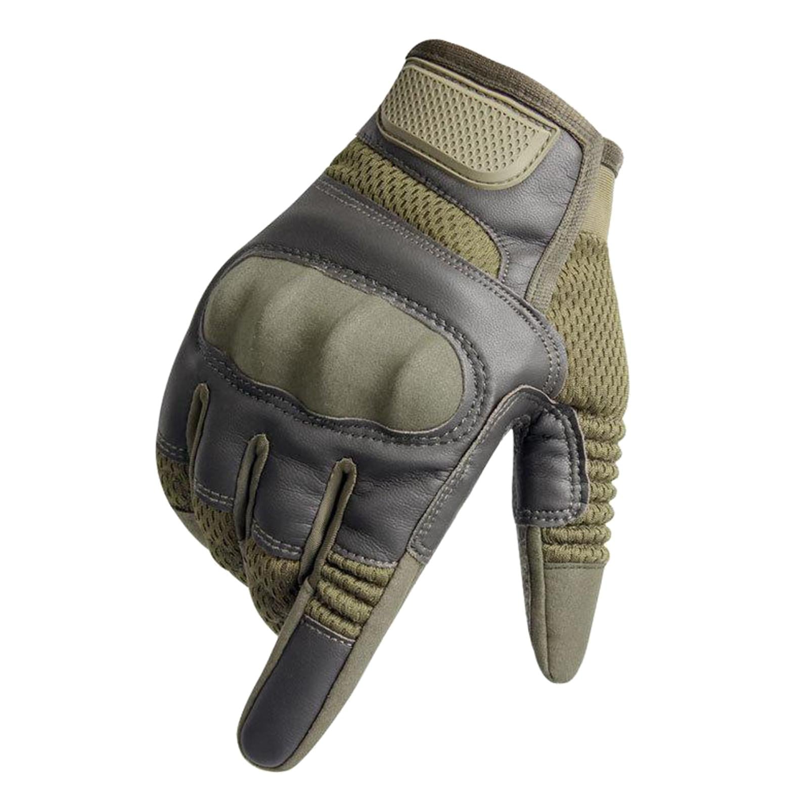 2xWinter Thermal Ski Gloves Touchscreen Waterproof Snow Gloves Army Green M