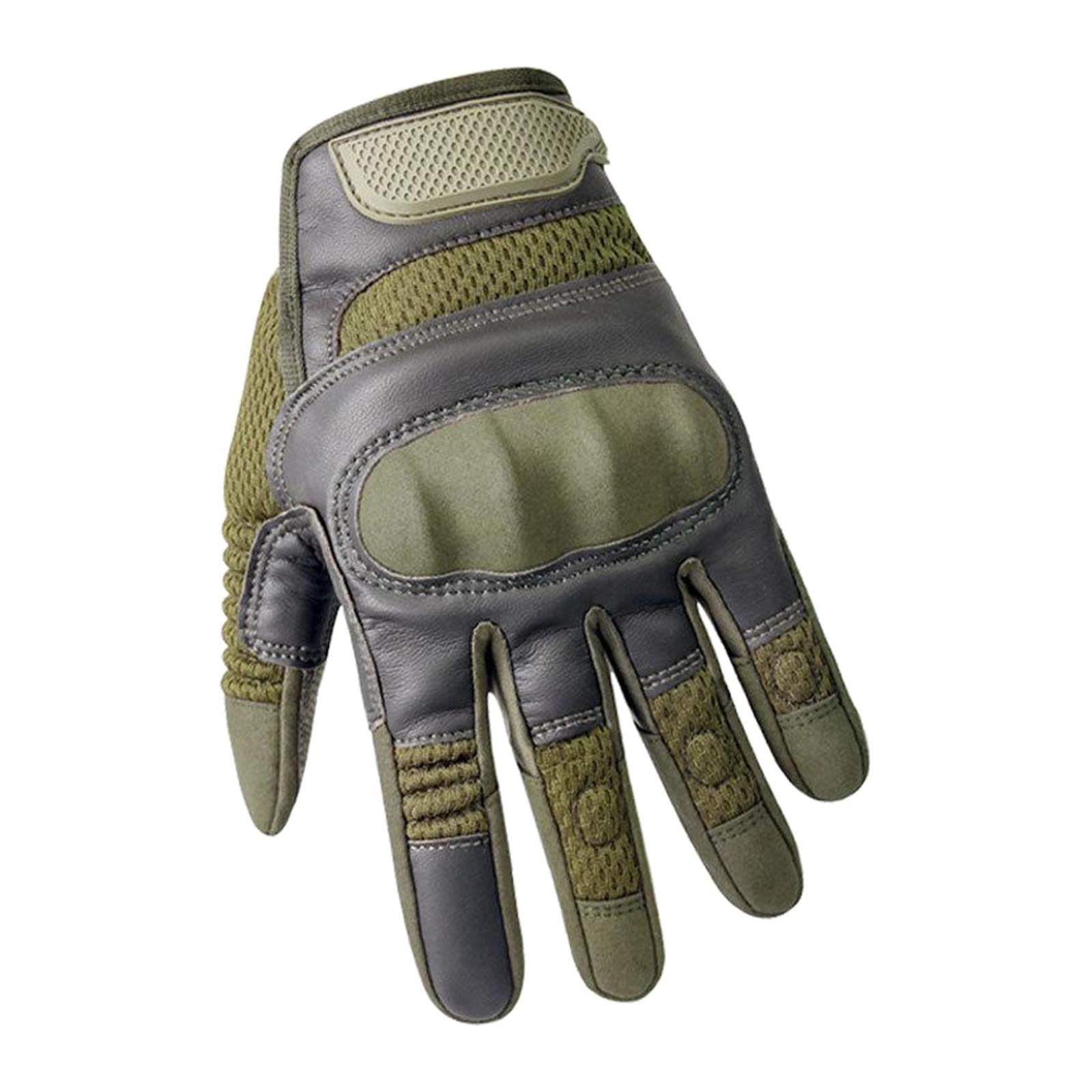 2xWinter Thermal Ski Gloves Touchscreen Waterproof Snow Gloves Army Green M