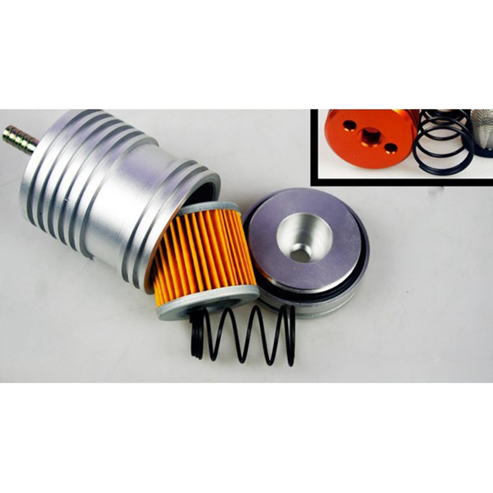 Motorcycle External Oil Cooling System Filter Aluminum Alloy Durable Silver