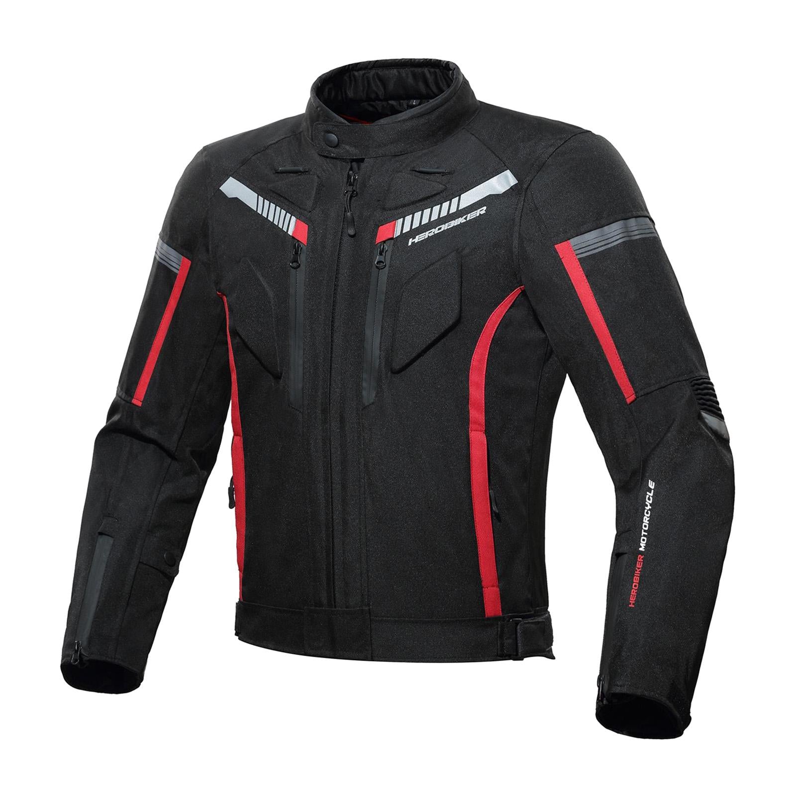 ARMORED 600D Motorcycle Jacket For Men Dualsport Motocross Racing Biker L