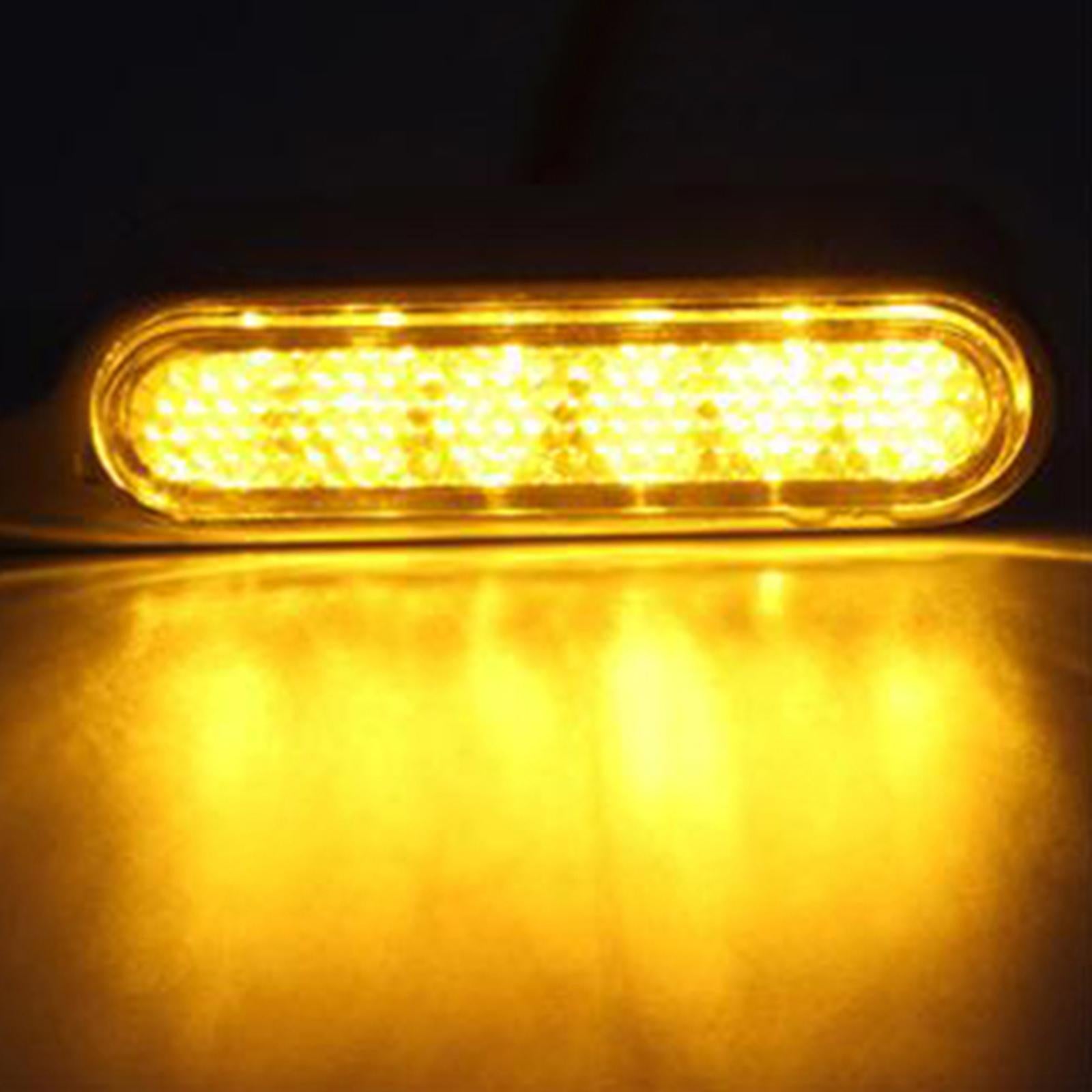 2pcs LED Turn Signal Indicator Blinker DC 12V Amber For Cruiser black