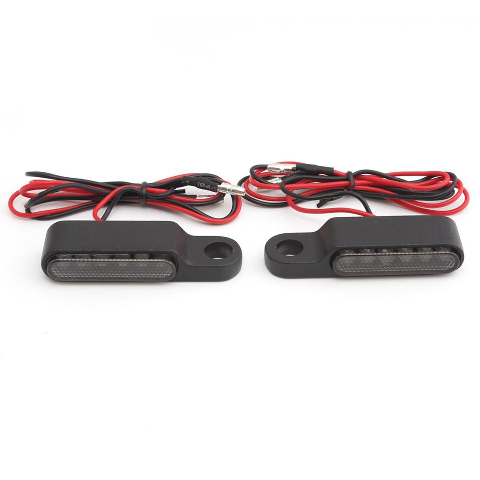 2pcs LED Turn Signal Indicator Blinker DC 12V Amber For Cruiser black