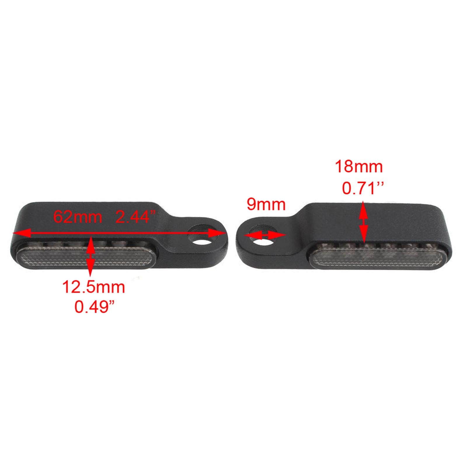 2pcs LED Turn Signal Indicator Blinker DC 12V Amber For Cruiser black