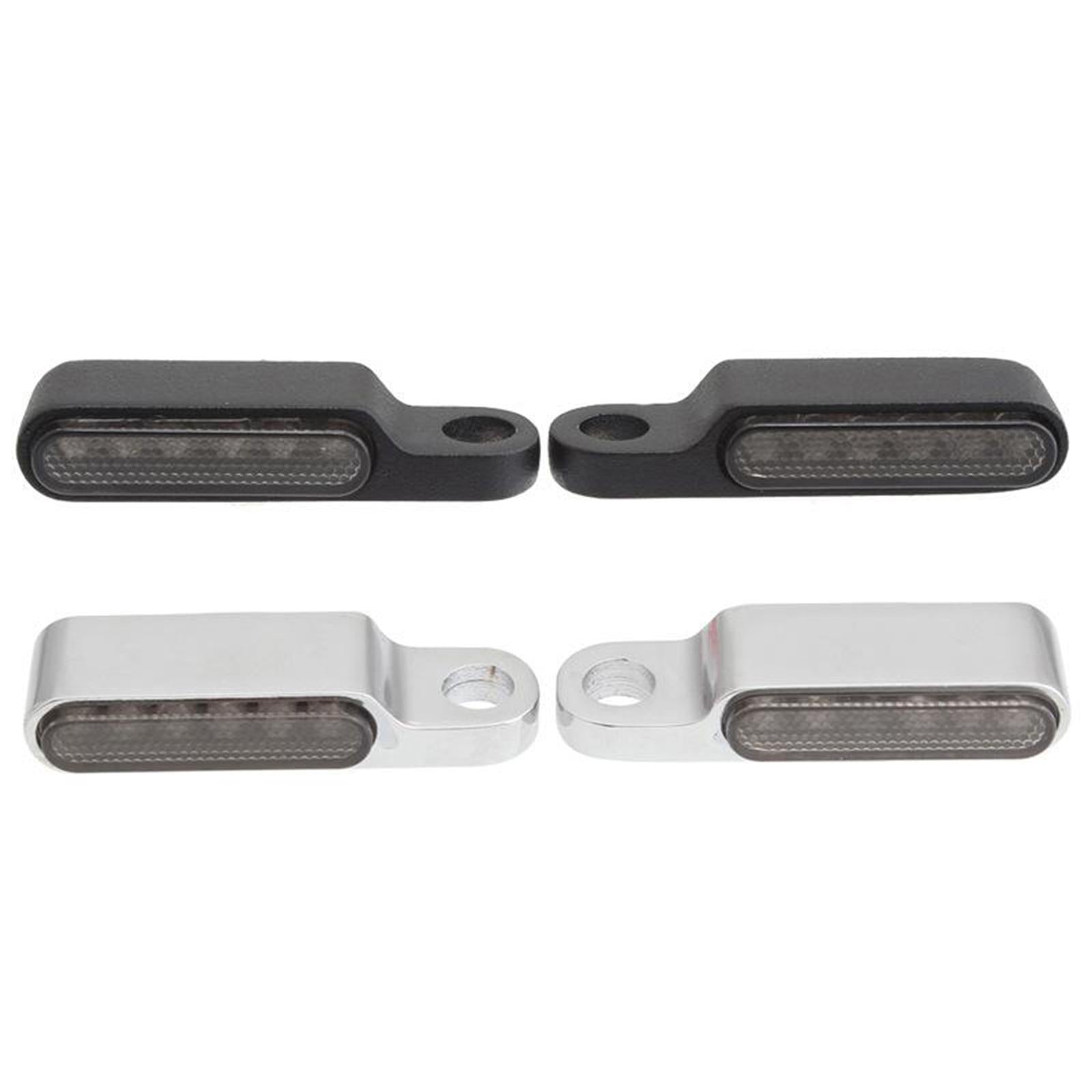 2pcs LED Turn Signal Indicator Blinker DC 12V Amber For Cruiser black