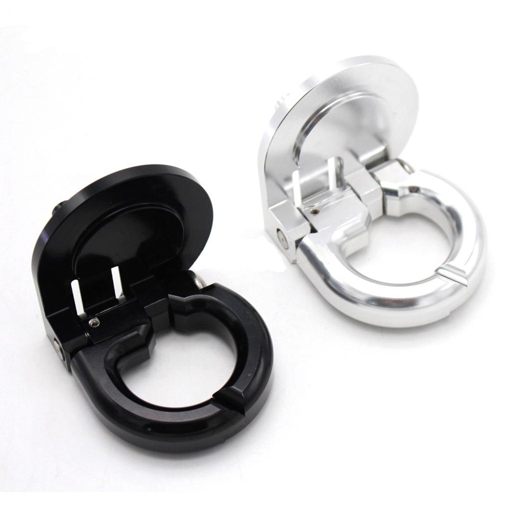 Alloy Helmet Hooks Crochet Locks For Vespa GTS GTV Motorcycles Black
