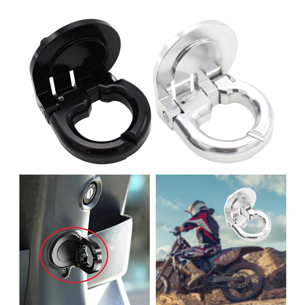 Alloy Helmet Hooks Crochet Locks For Vespa GTS GTV Motorcycles Black
