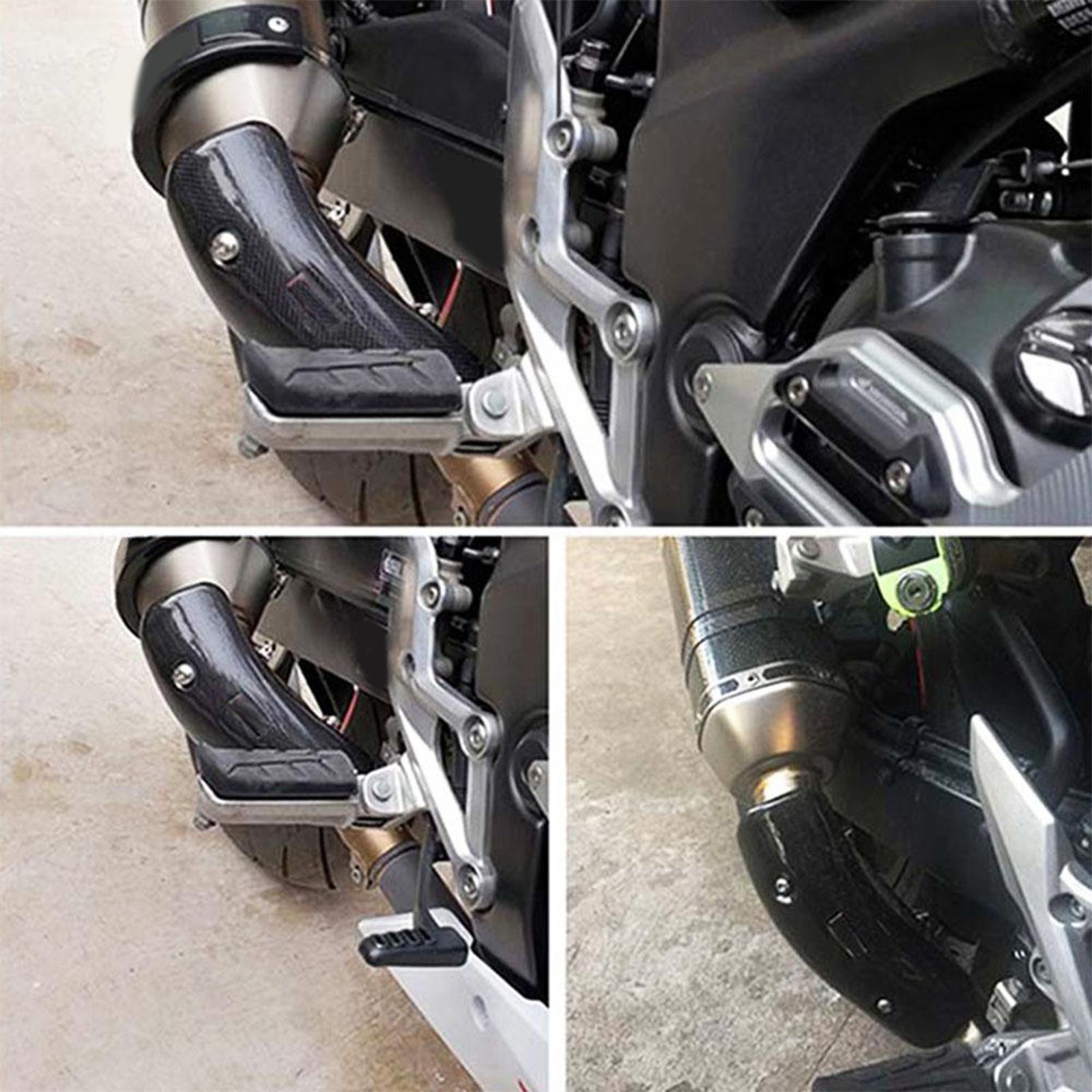 7.7 Motorbike Exhaust Heat Shield Cover Middle Pipe Guard Kit Silver"